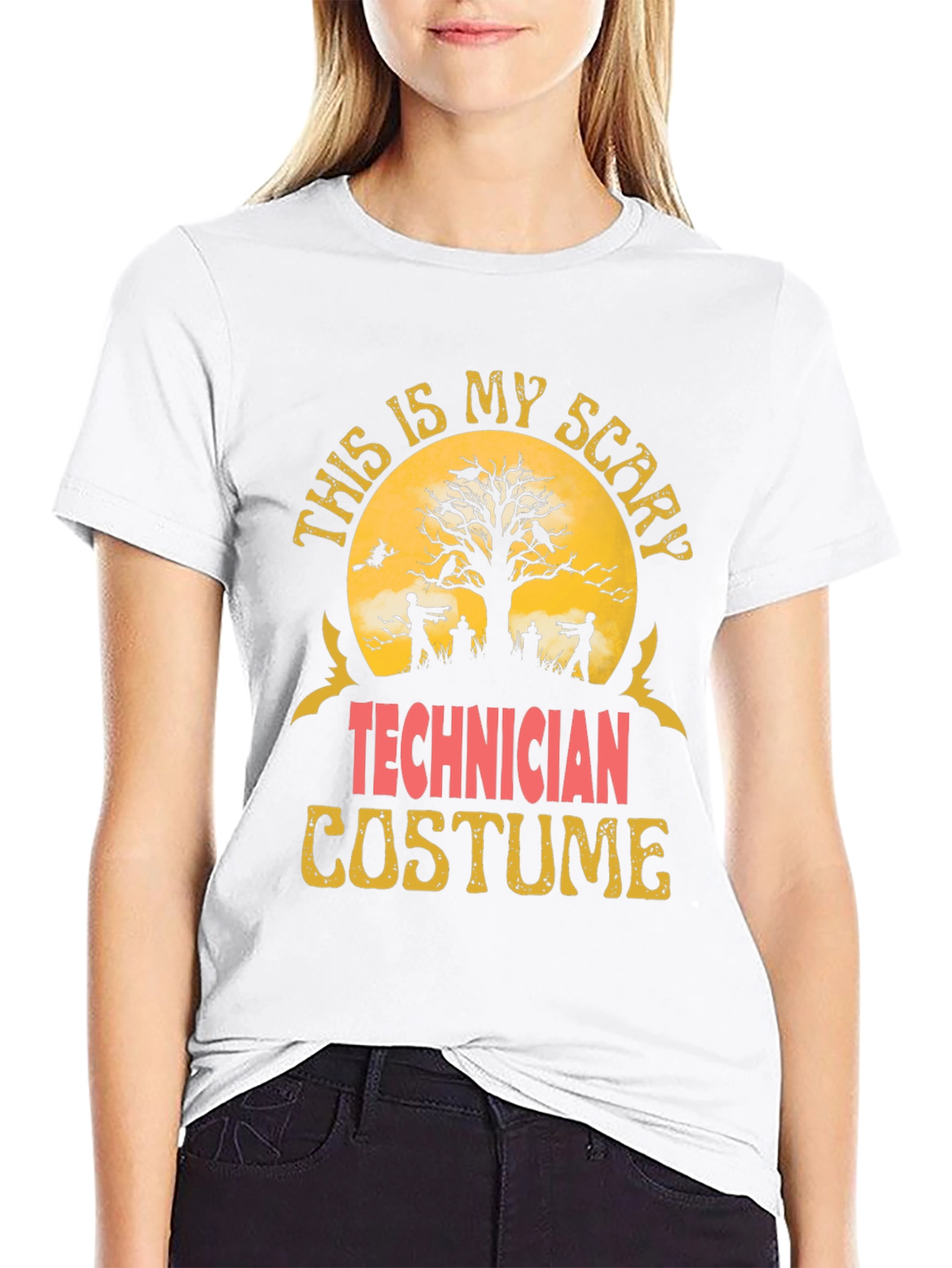Scary Technician Halloween Costume T-Shirt