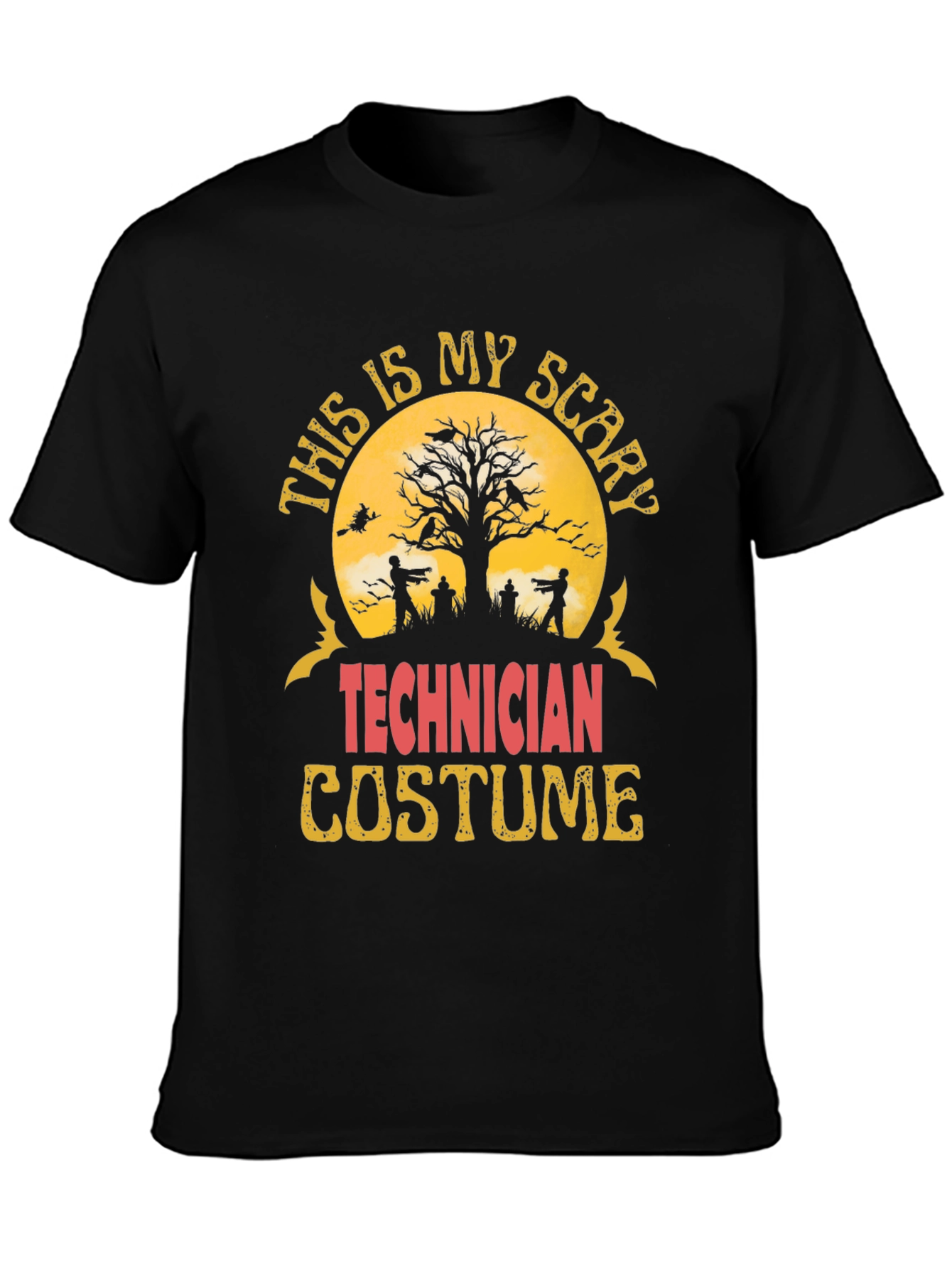 Scary Technician Halloween Costume T-Shirt