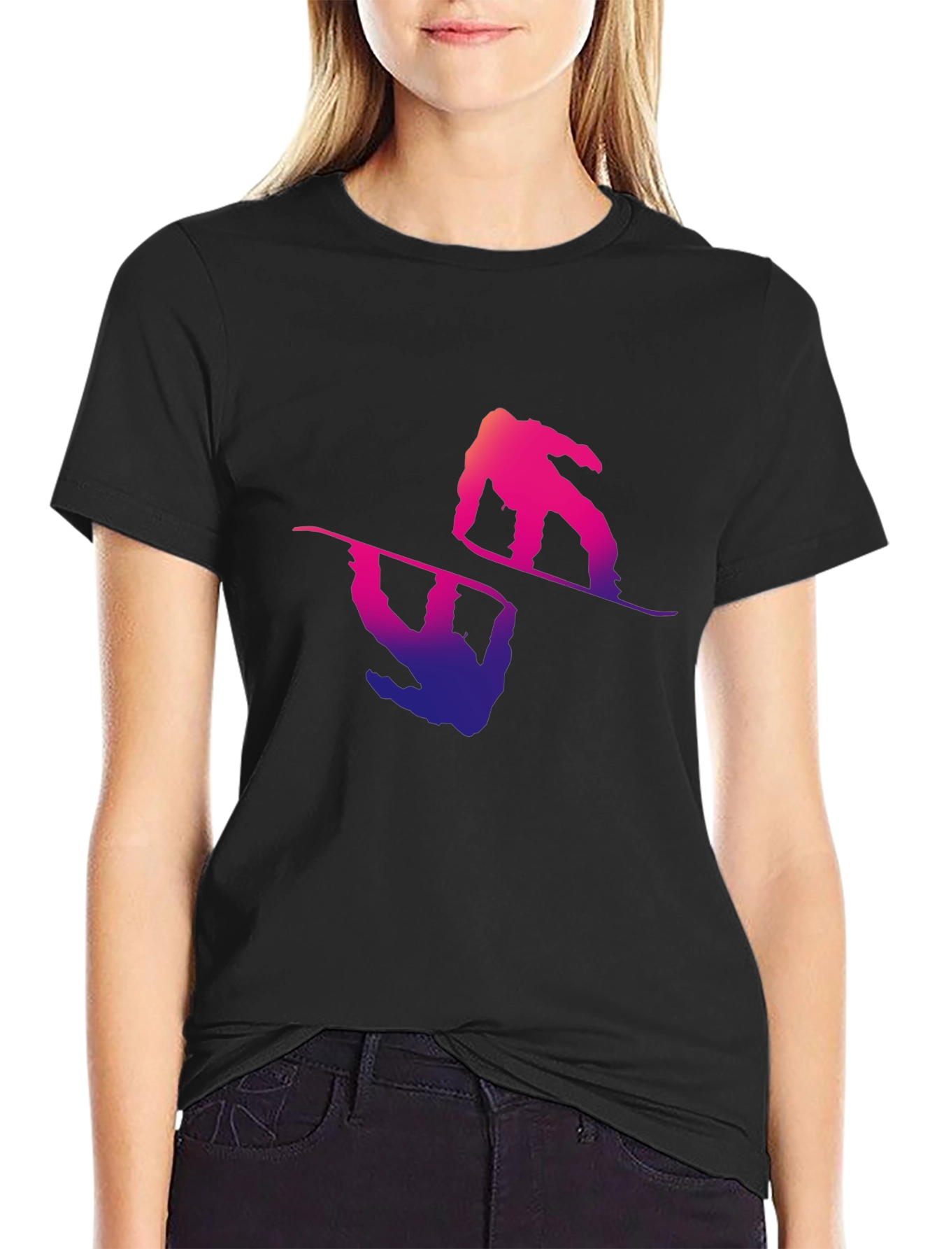 Snowboarder Graphic Tee - Mens Black T-Shirt