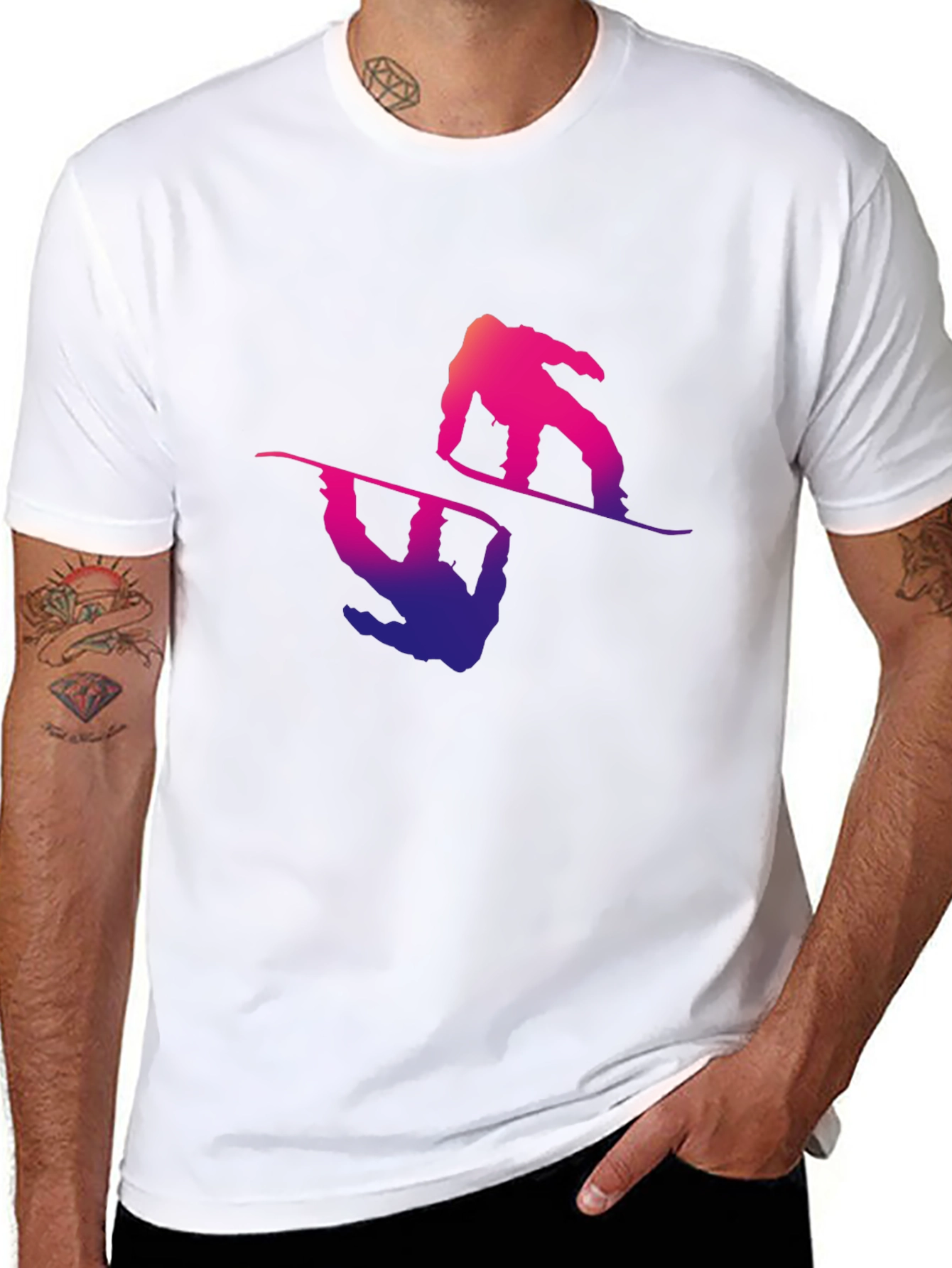 Snowboarder Graphic Tee - Mens Black T-Shirt
