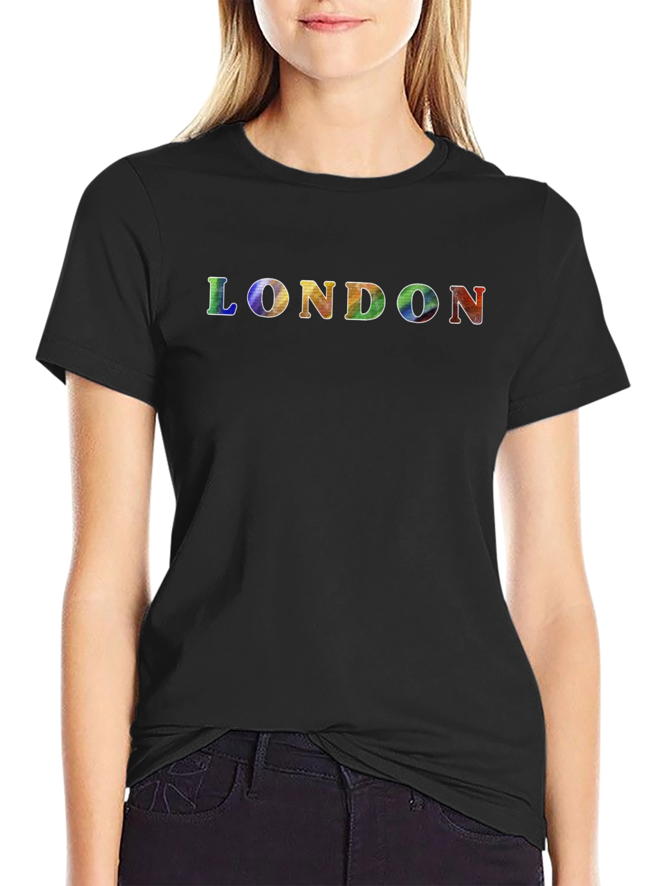 Rainbow LONDON Graphic Tee - Mens Black T-Shirt