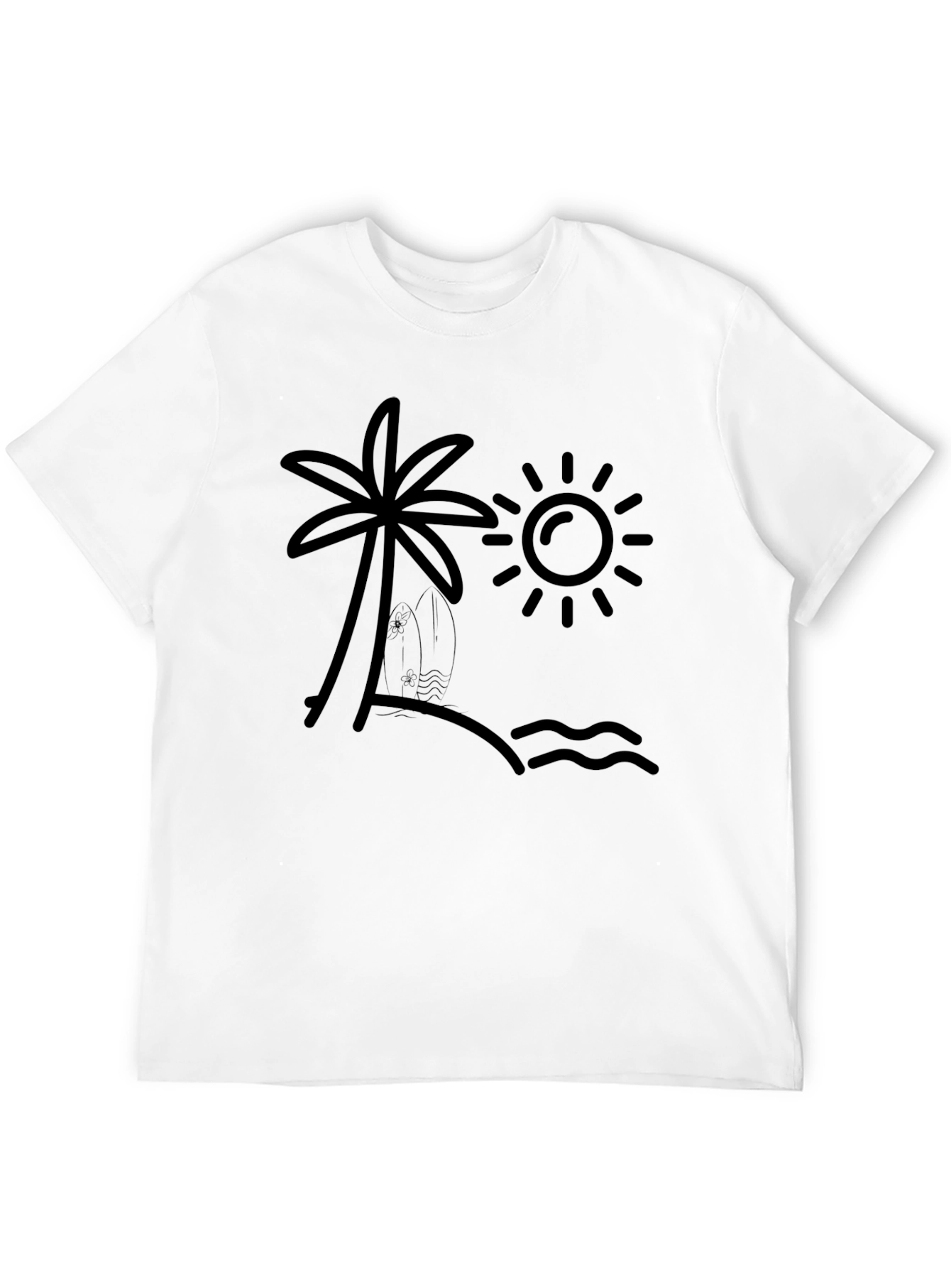 Beach Life Graphic Tee - Palm Tree & Sun