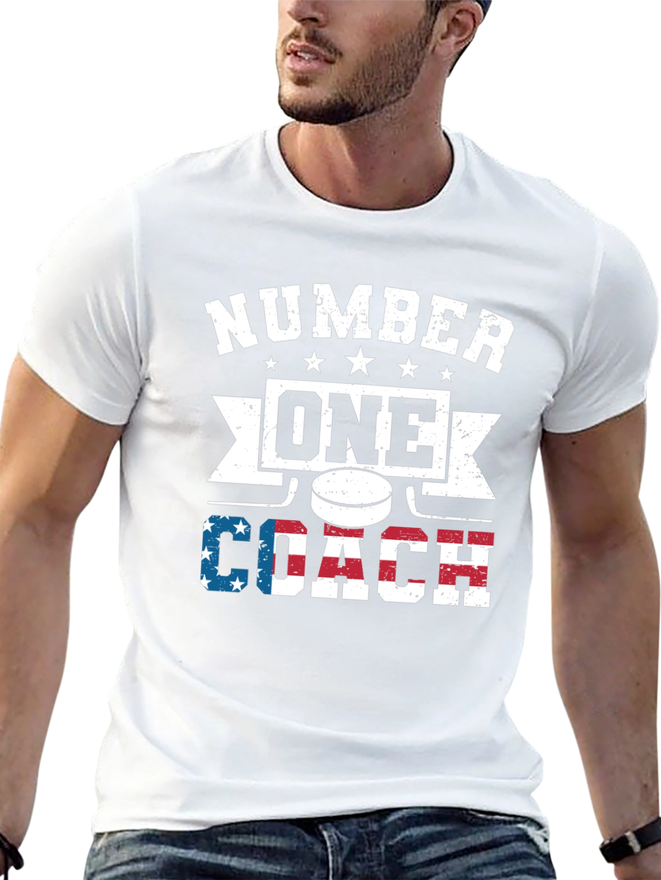 Number One Hockey Coach Graphic T-Shirt