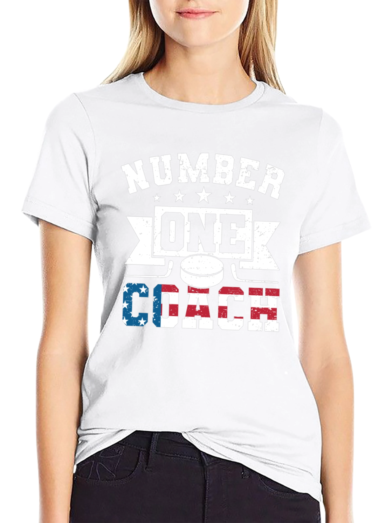 Number One Hockey Coach Graphic T-Shirt