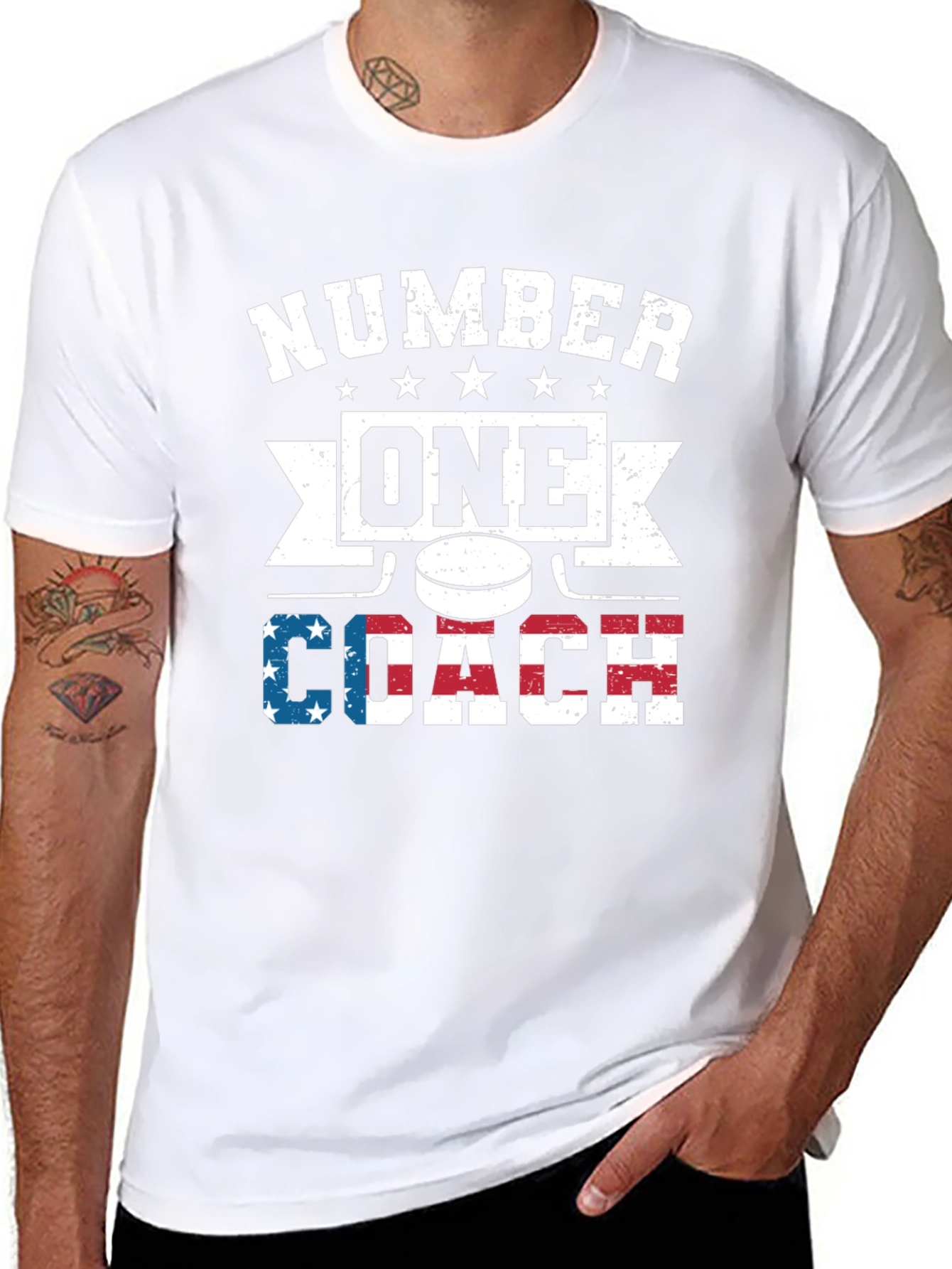 Number One Hockey Coach Graphic T-Shirt