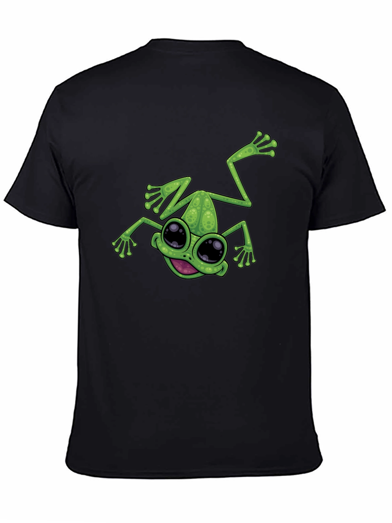 Funny Frog Graphic Black T-Shirt