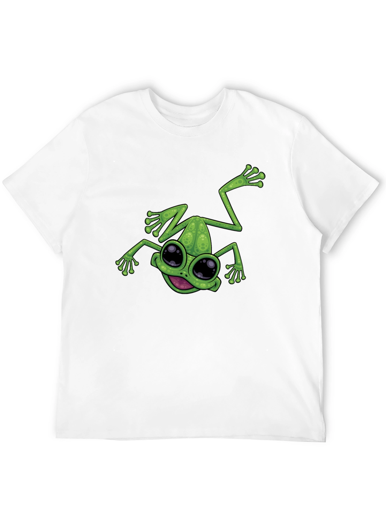 Funny Frog Graphic Black T-Shirt
