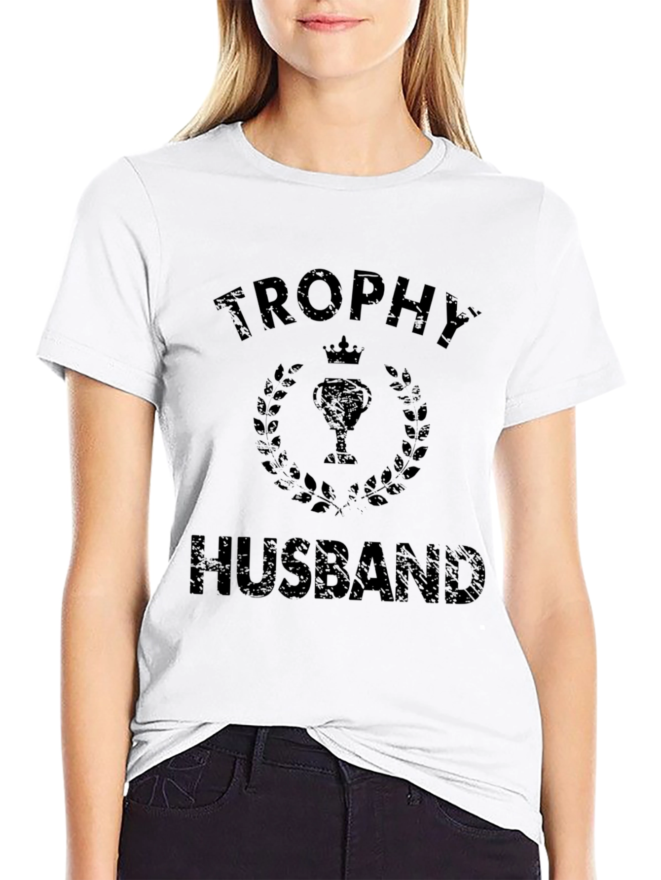 Trophy Husband Graphic T-Shirt - Black Cotton Tee