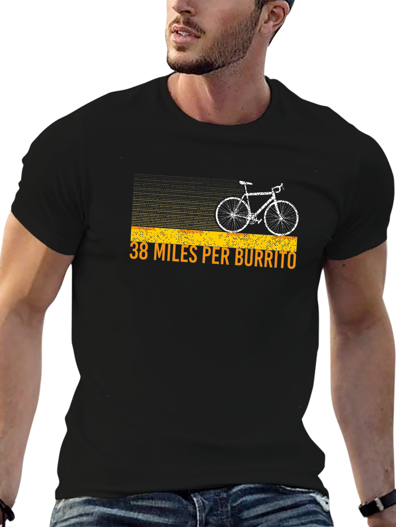 38 Miles Per Burrito Funny Cycling T-Shirt