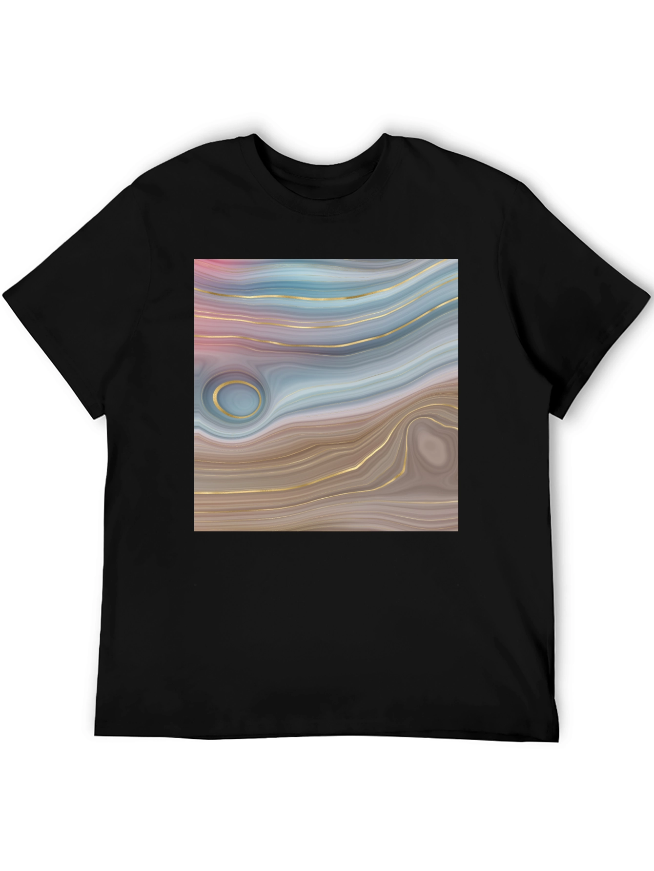 Abstract Swirl Graphic Tee - Trendy Style