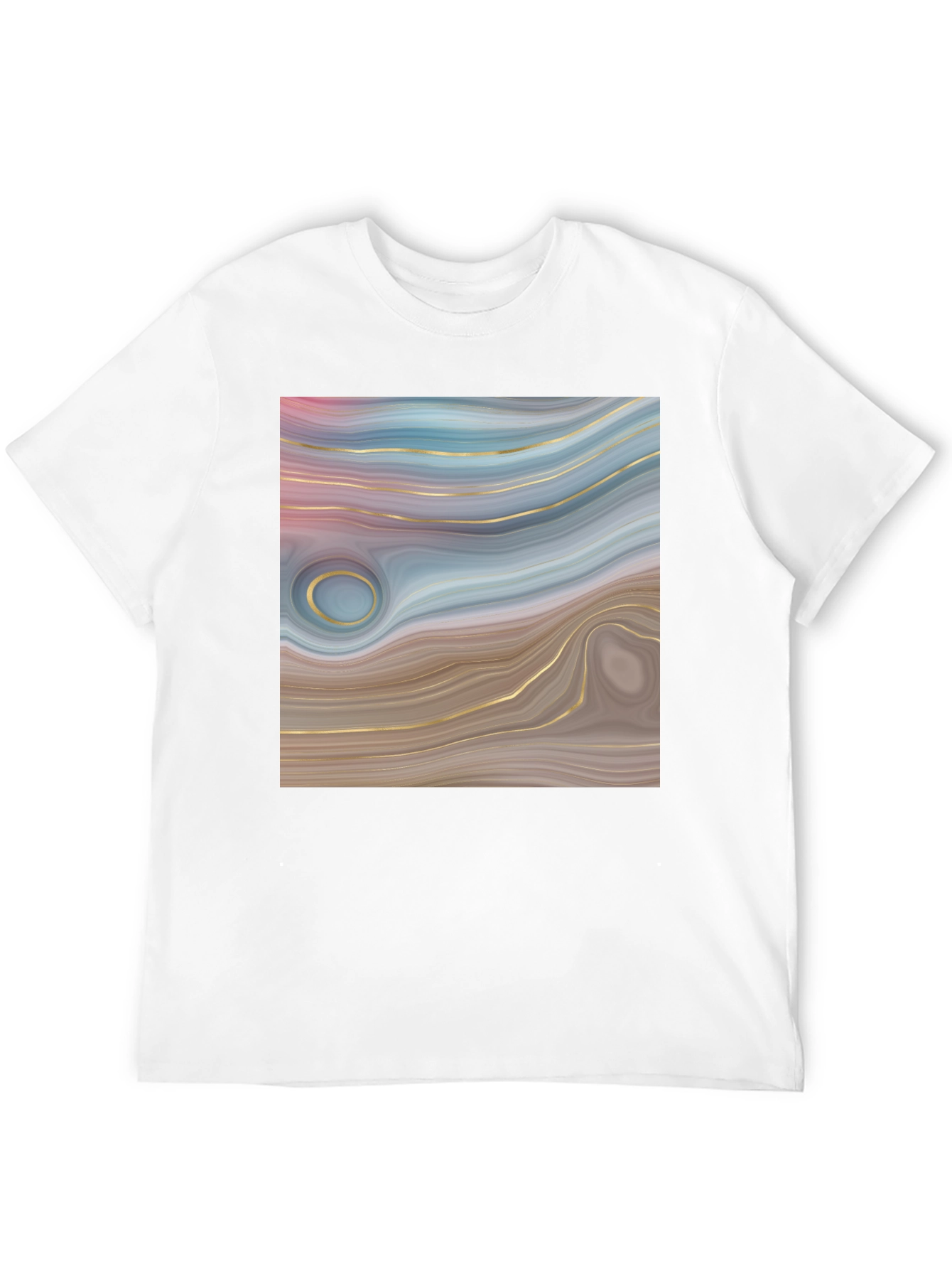Abstract Swirl Graphic Tee - Trendy Style