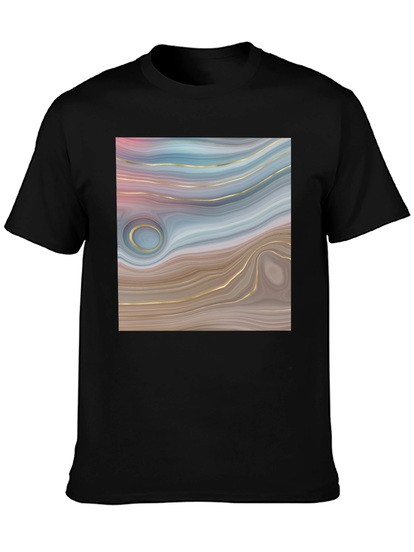 Abstract Swirl Graphic Tee - Trendy Style