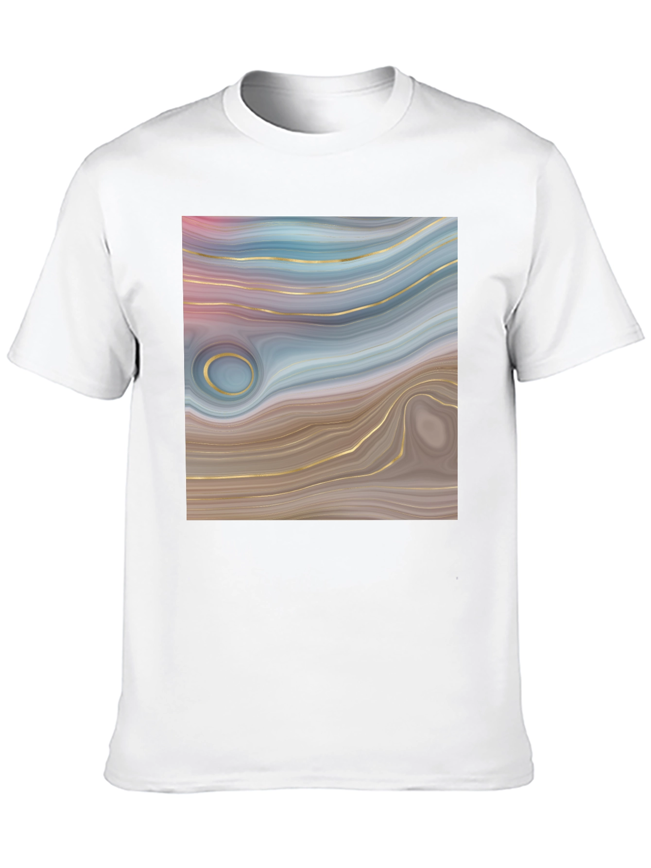 Abstract Swirl Graphic Tee - Trendy Style