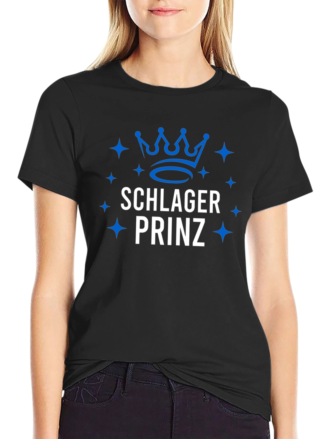 Schlager Prinz Graphic T-Shirt - Blue Design