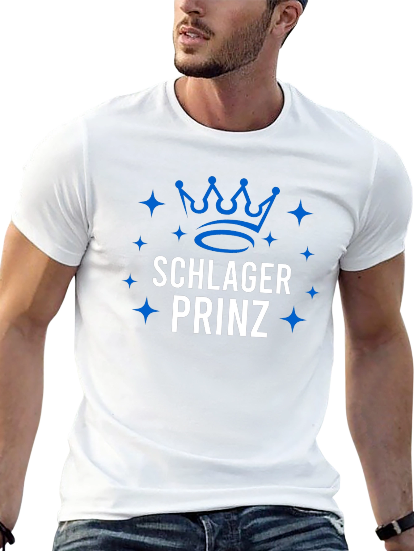 Schlager Prinz Graphic T-Shirt - Blue Design