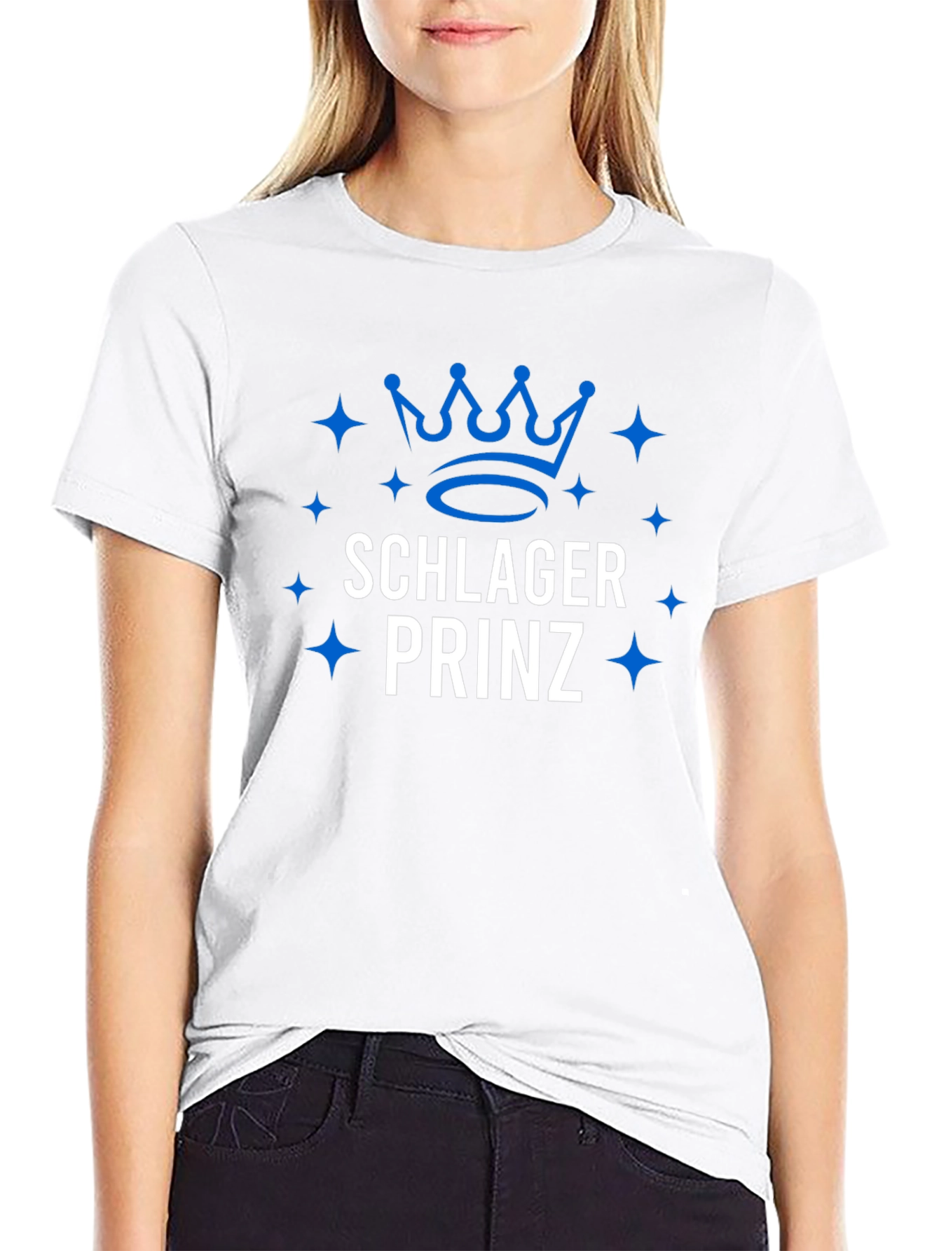 Schlager Prinz Graphic T-Shirt - Blue Design