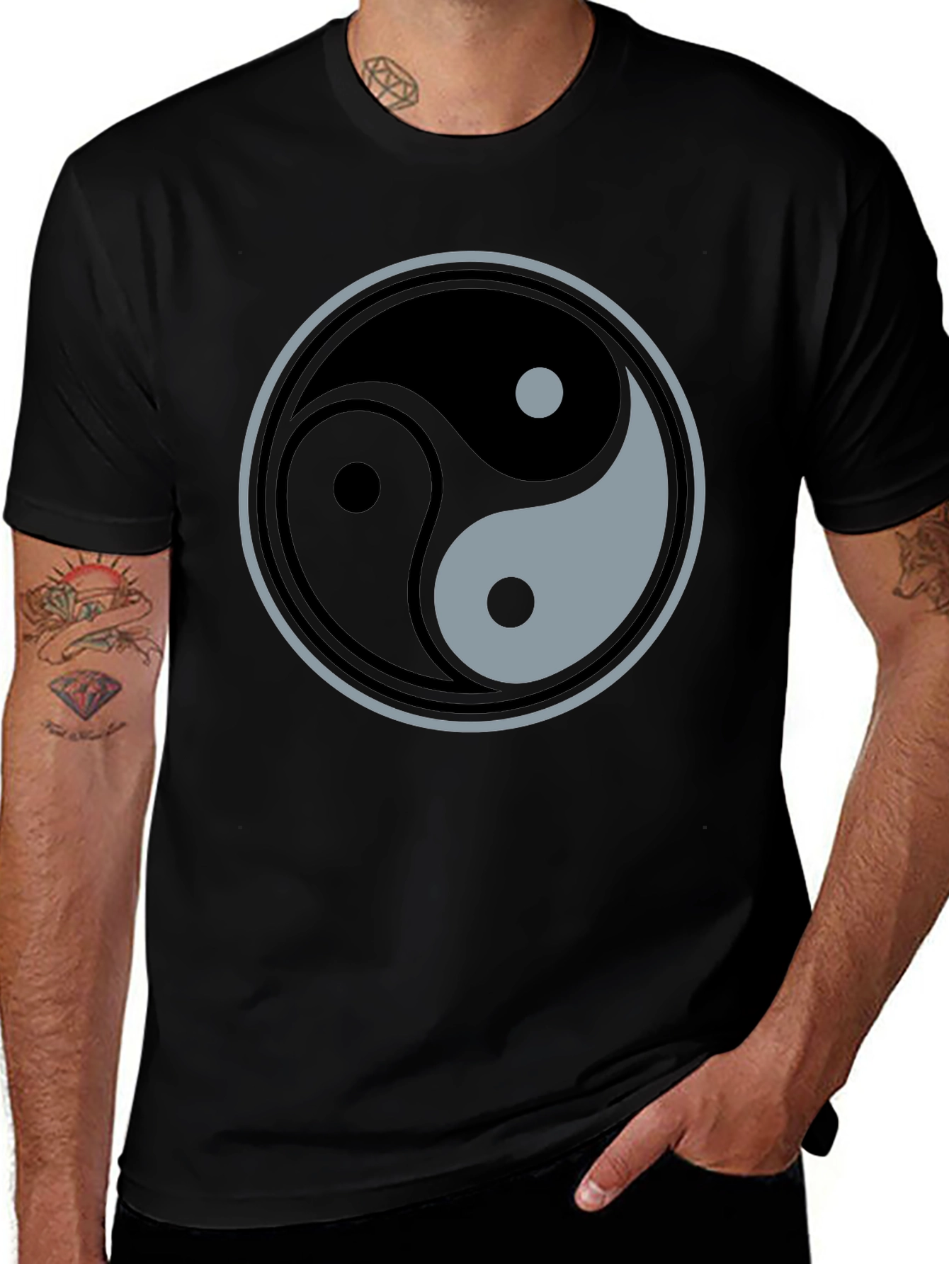 Yin Yang Symbol Graphic T-Shirt - Balance and Harmony
