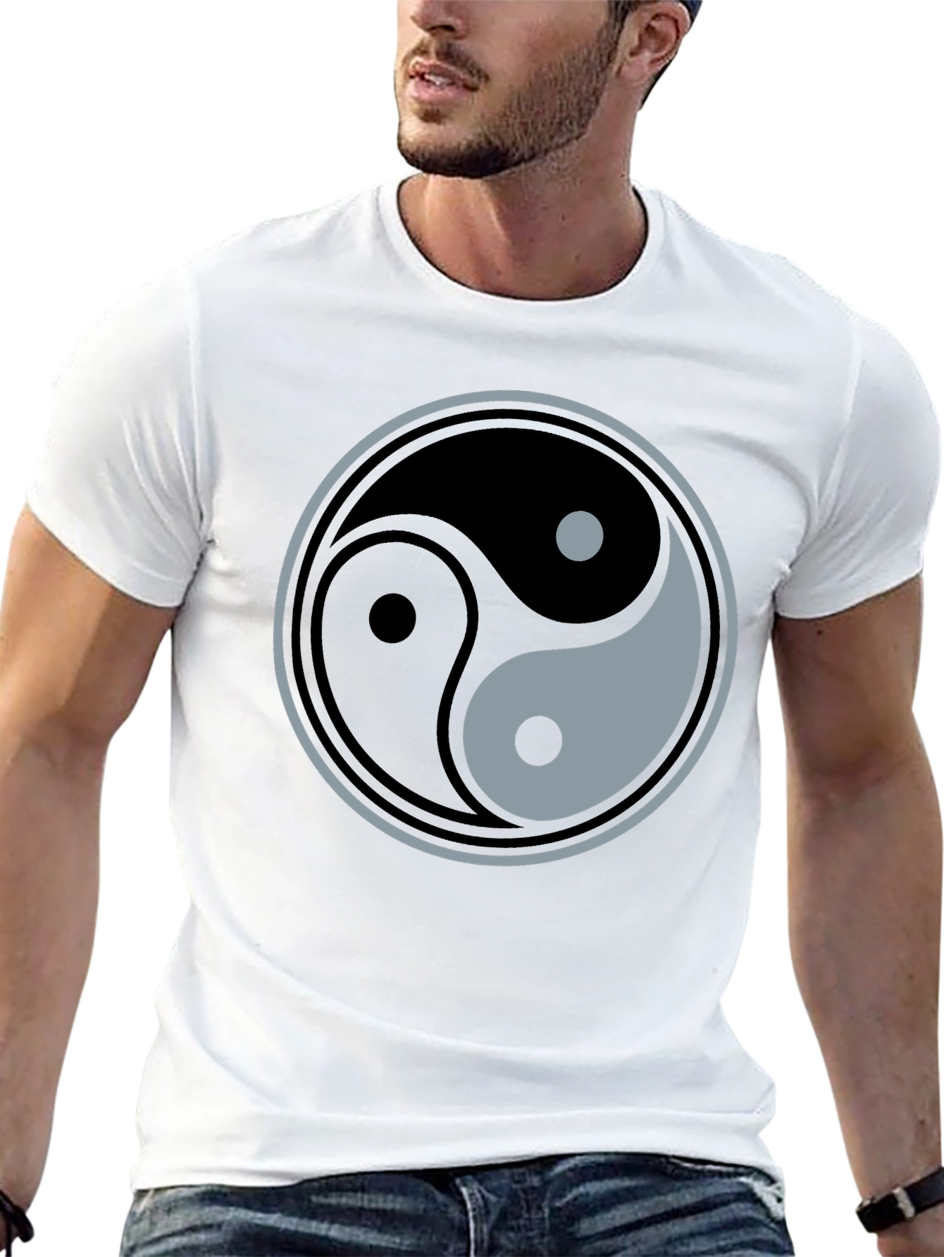 Yin Yang Symbol Graphic T-Shirt - Balance and Harmony