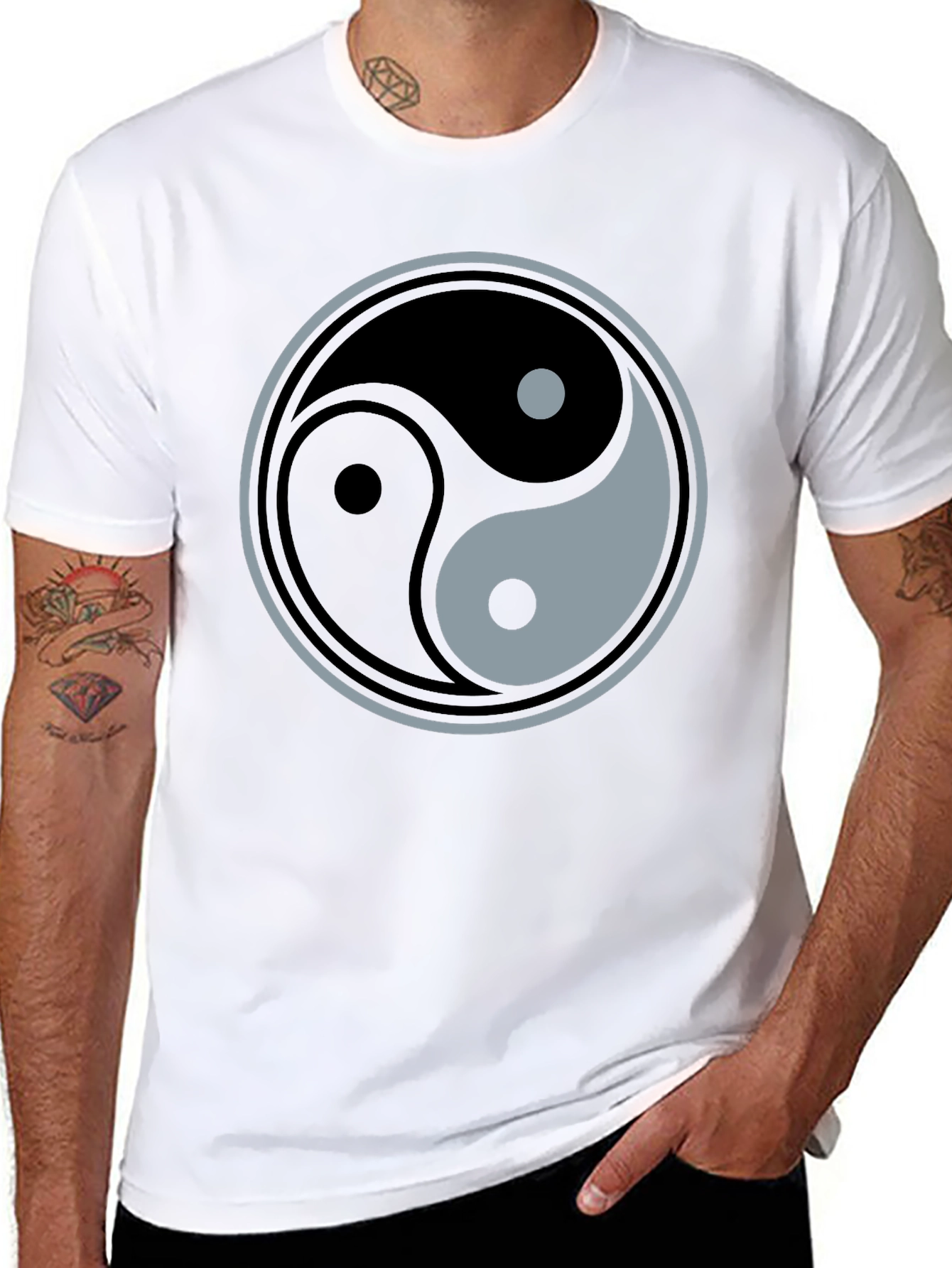 Yin Yang Symbol Graphic T-Shirt - Balance and Harmony