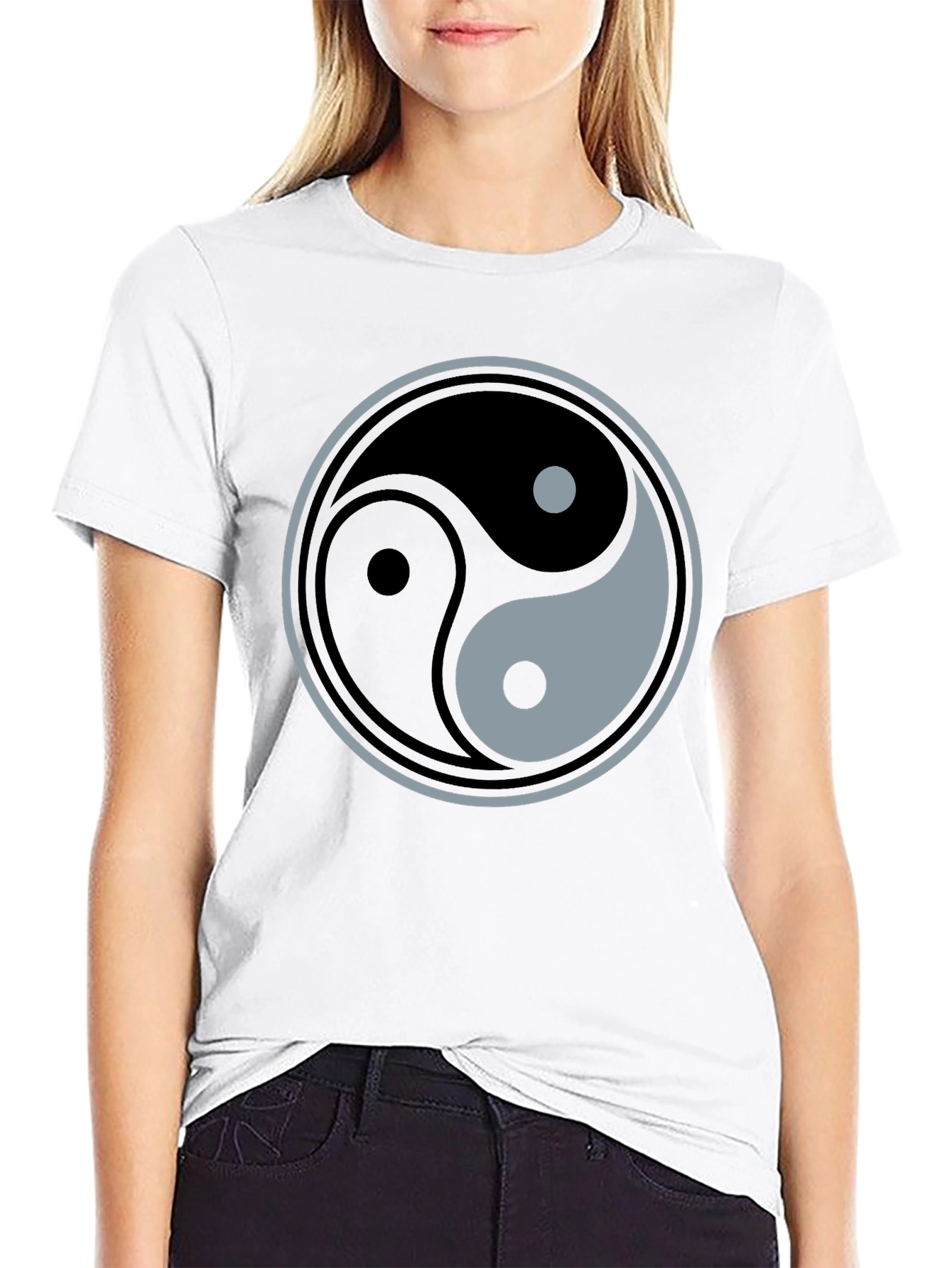Yin Yang Symbol Graphic T-Shirt - Balance and Harmony