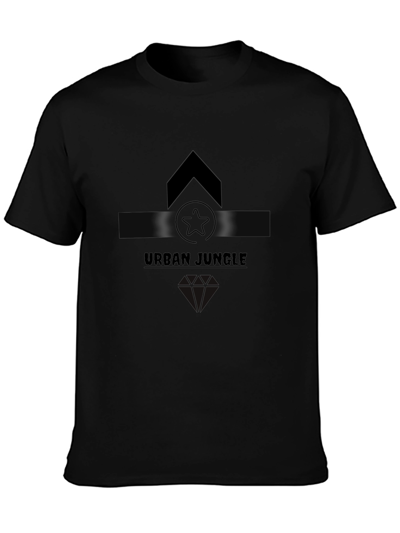 Urban Jungle Graphic Tee - Black Cotton Casual Shirt
