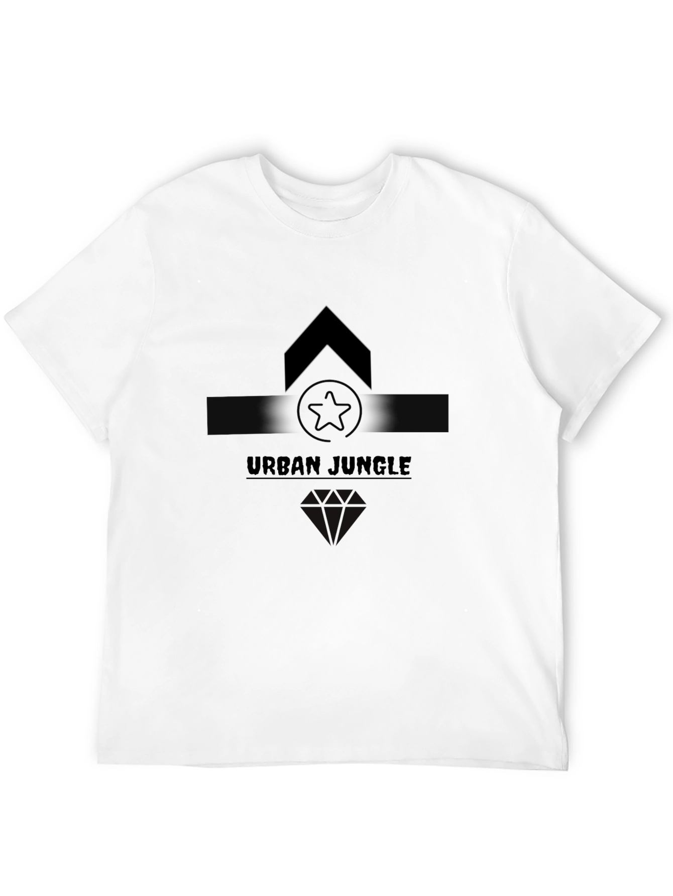 Urban Jungle Graphic Tee - Black Cotton Casual Shirt