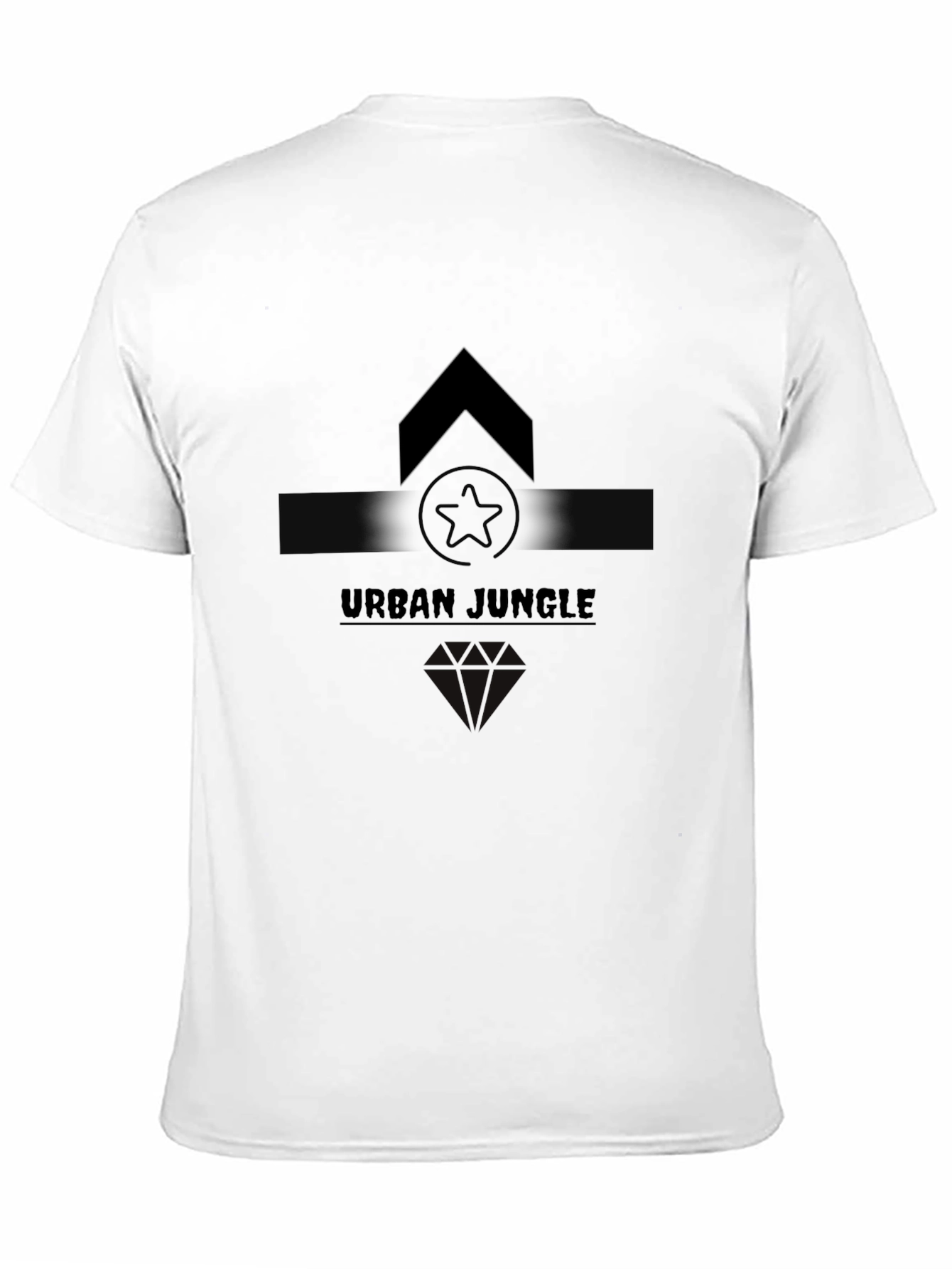 Urban Jungle Graphic Tee - Black Cotton Casual Shirt