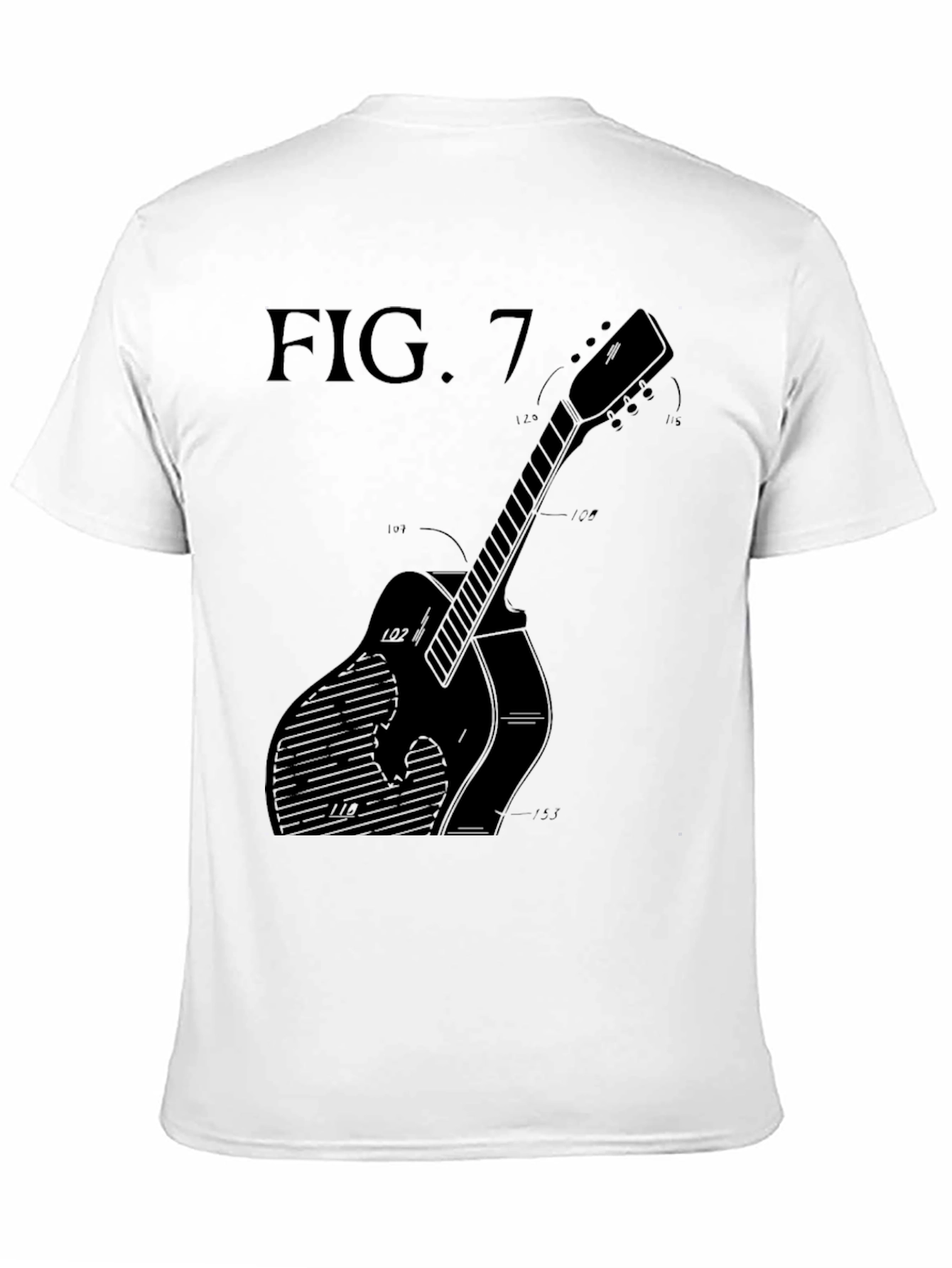 Guitar Blueprint T-Shirt - Black