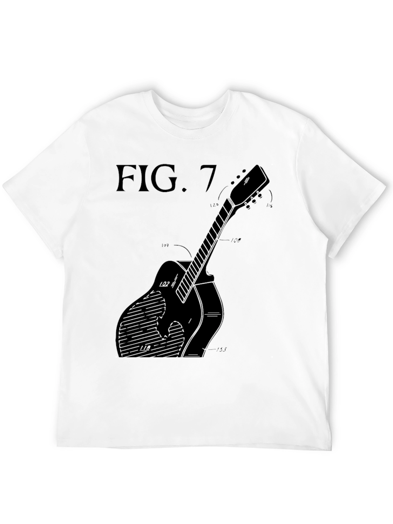 Guitar Blueprint T-Shirt - Black