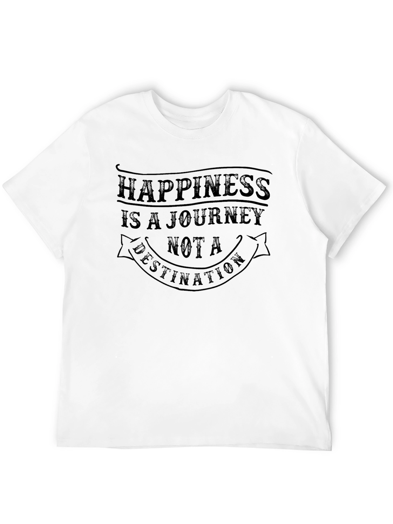 Happiness Journey Graphic Tee - Stylish Comfort