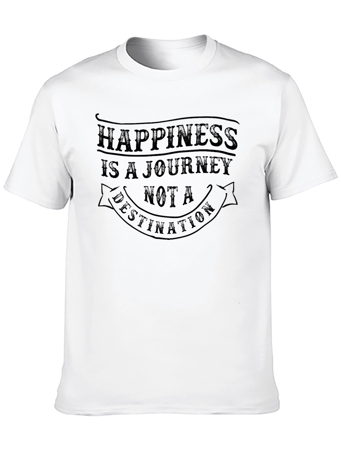 Happiness Journey Graphic Tee - Stylish Comfort