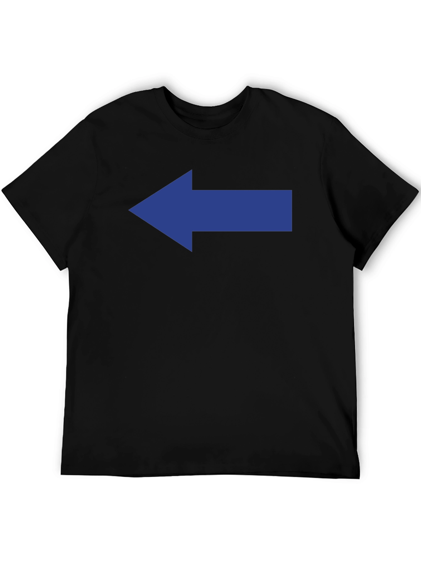 Left Arrow Graphic Tee - Mens Black Cotton T-Shirt