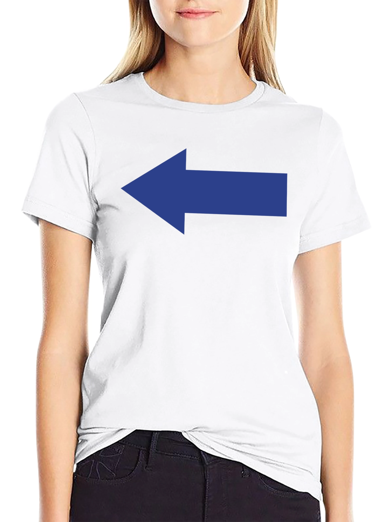 Left Arrow Graphic Tee - Mens Black Cotton T-Shirt