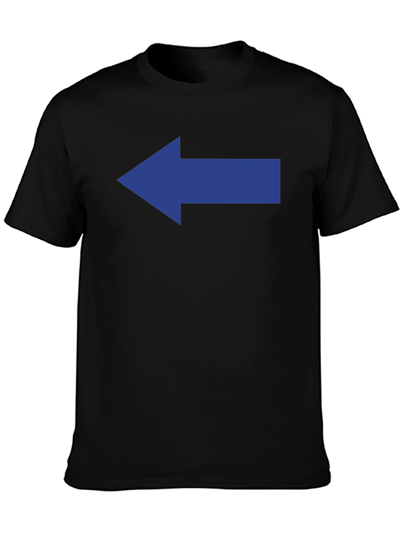 Left Arrow Graphic Tee - Mens Black Cotton T-Shirt