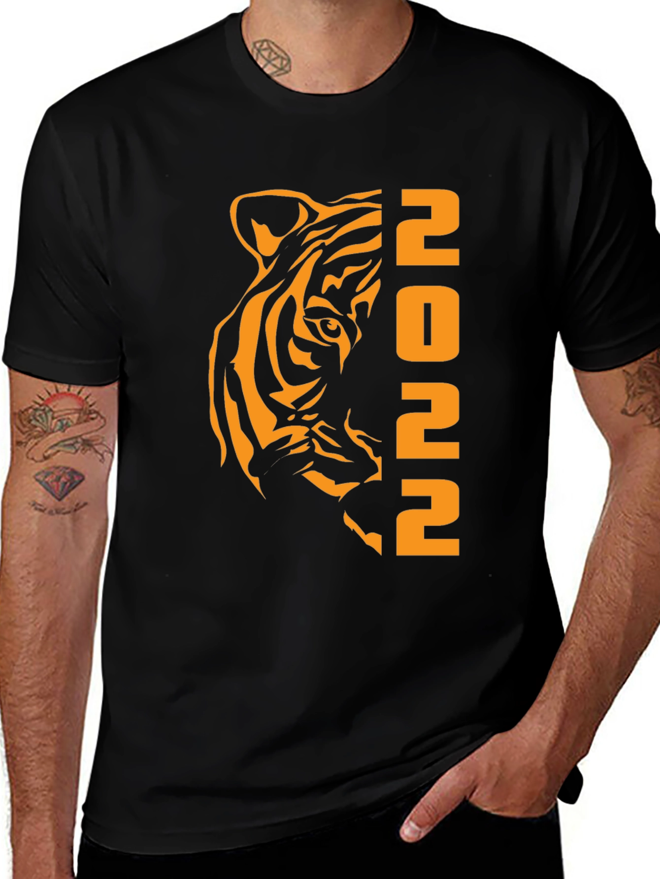Year of the Tiger 2022 Black Graphic Tee