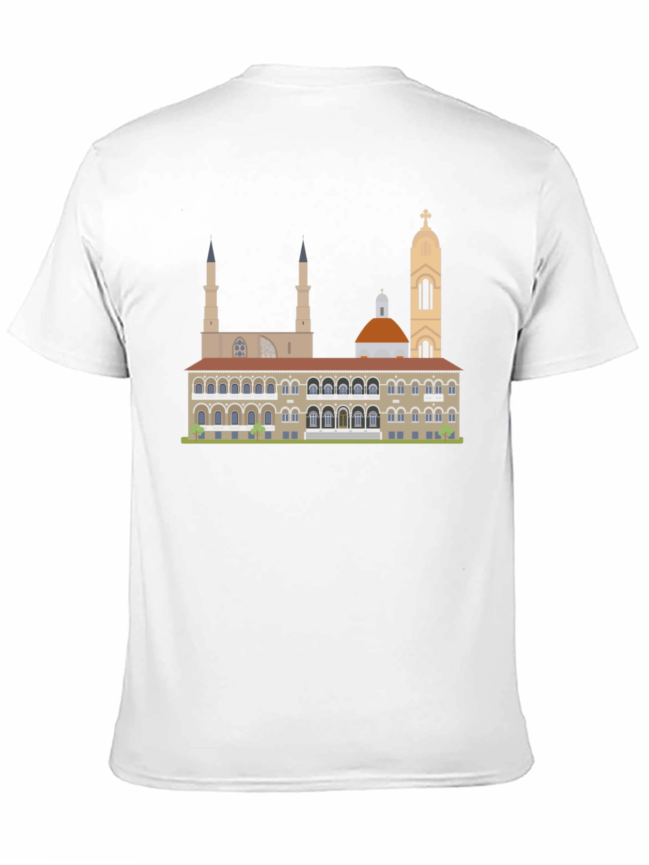 Dubrovnik Landmark Graphic Tee - Black