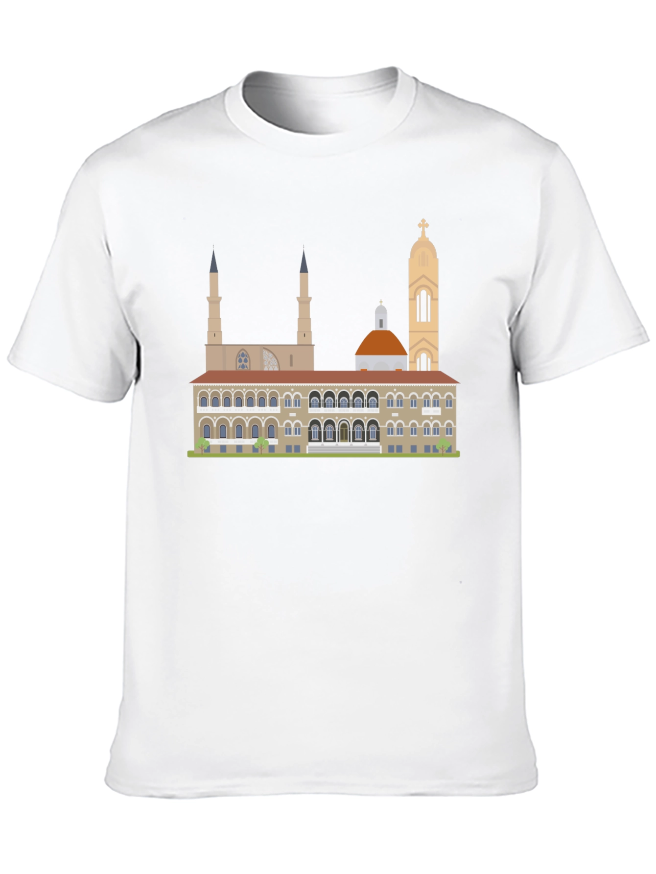 Dubrovnik Landmark Graphic Tee - Black