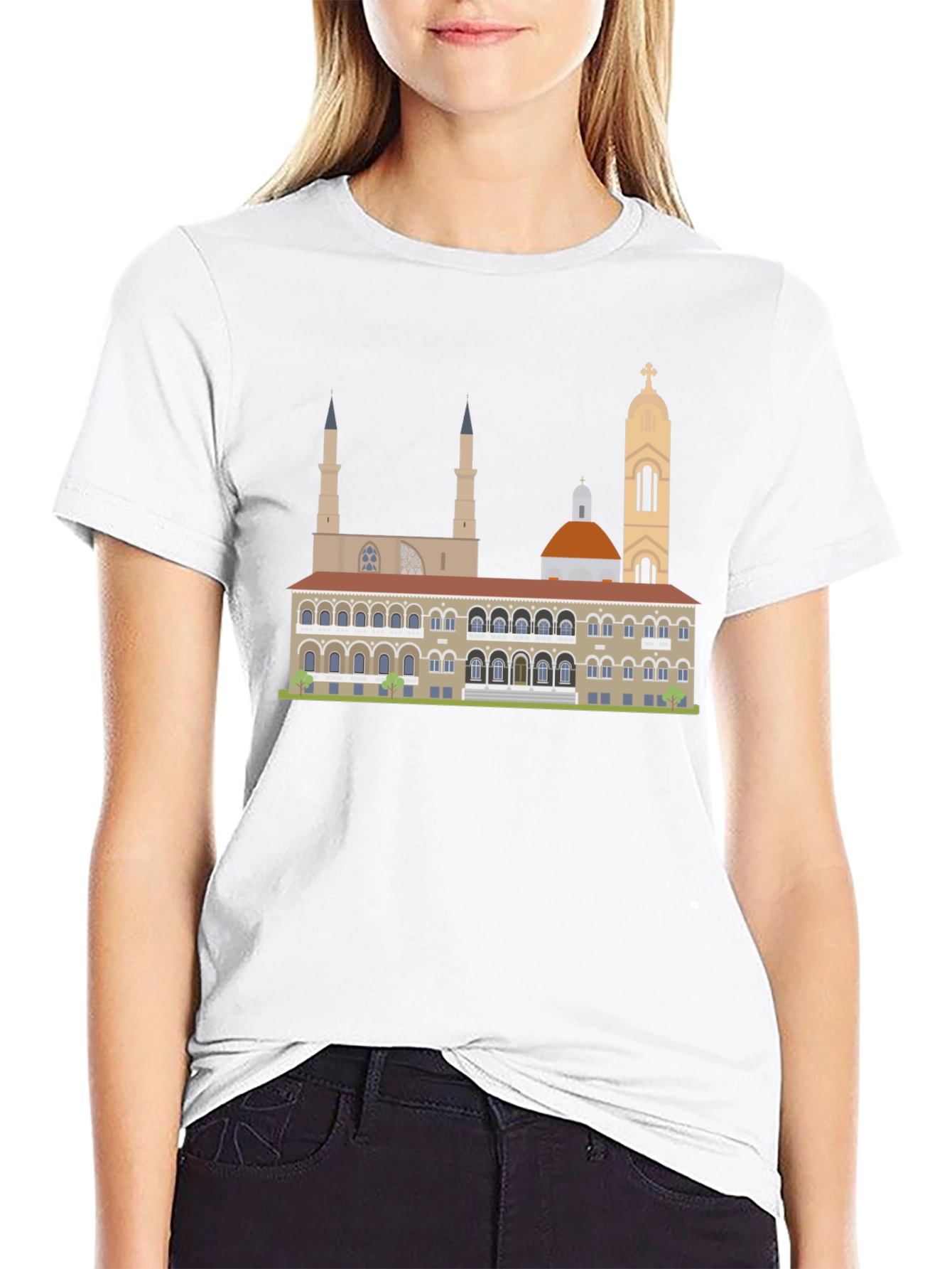 Dubrovnik Landmark Graphic Tee - Black
