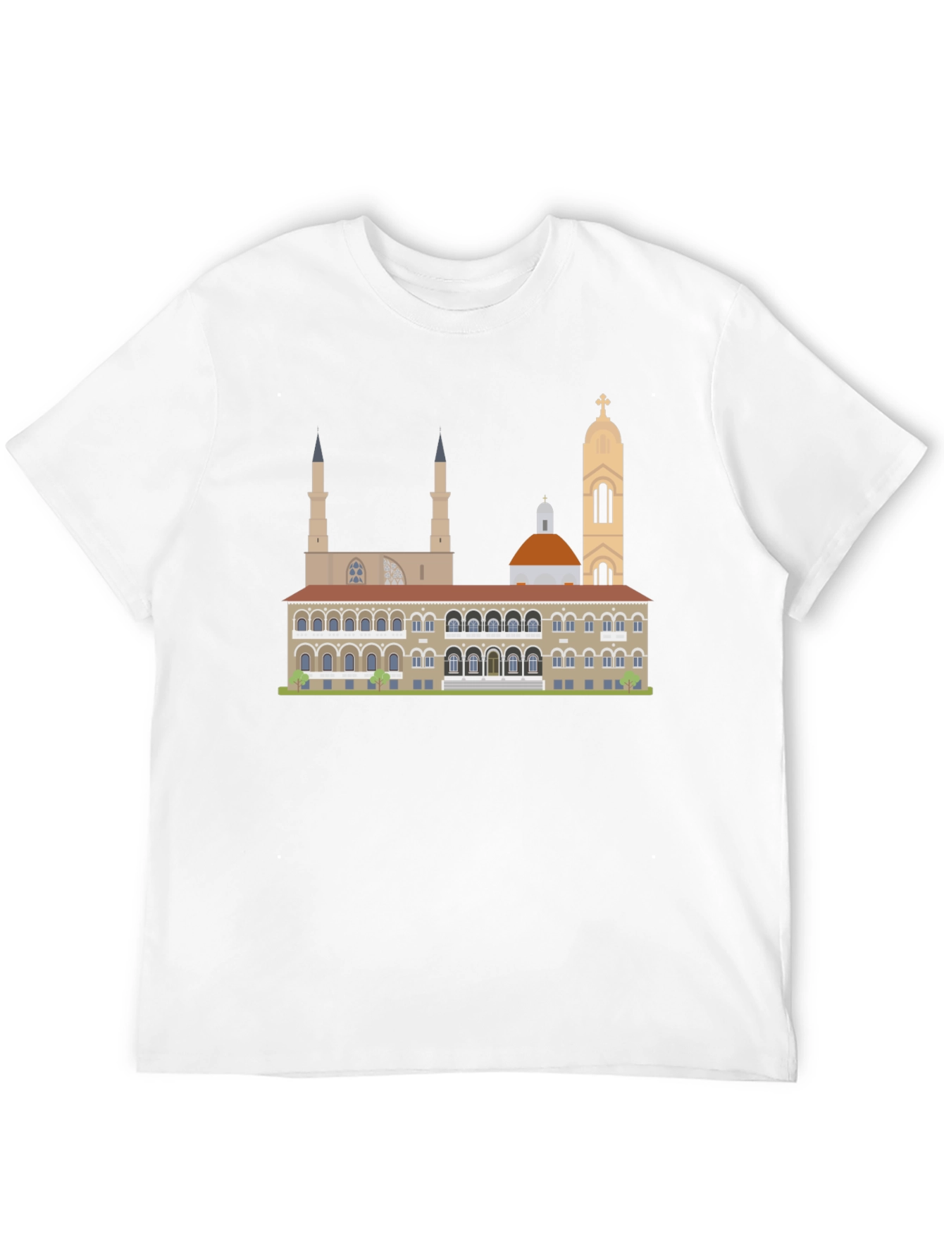 Dubrovnik Landmark Graphic Tee - Black