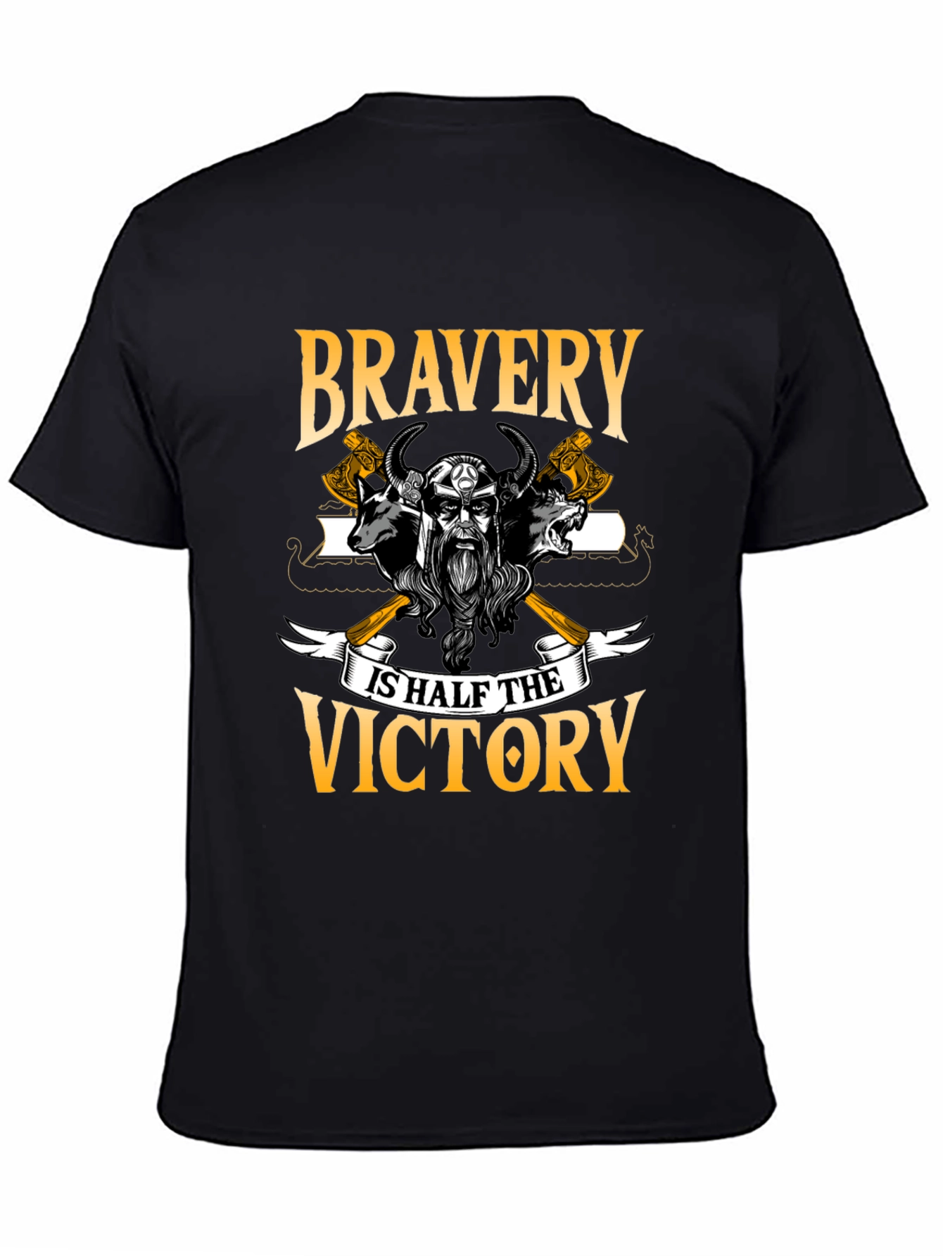 Viking Bravery Graphic T-Shirt - Warrior Inspired Tee