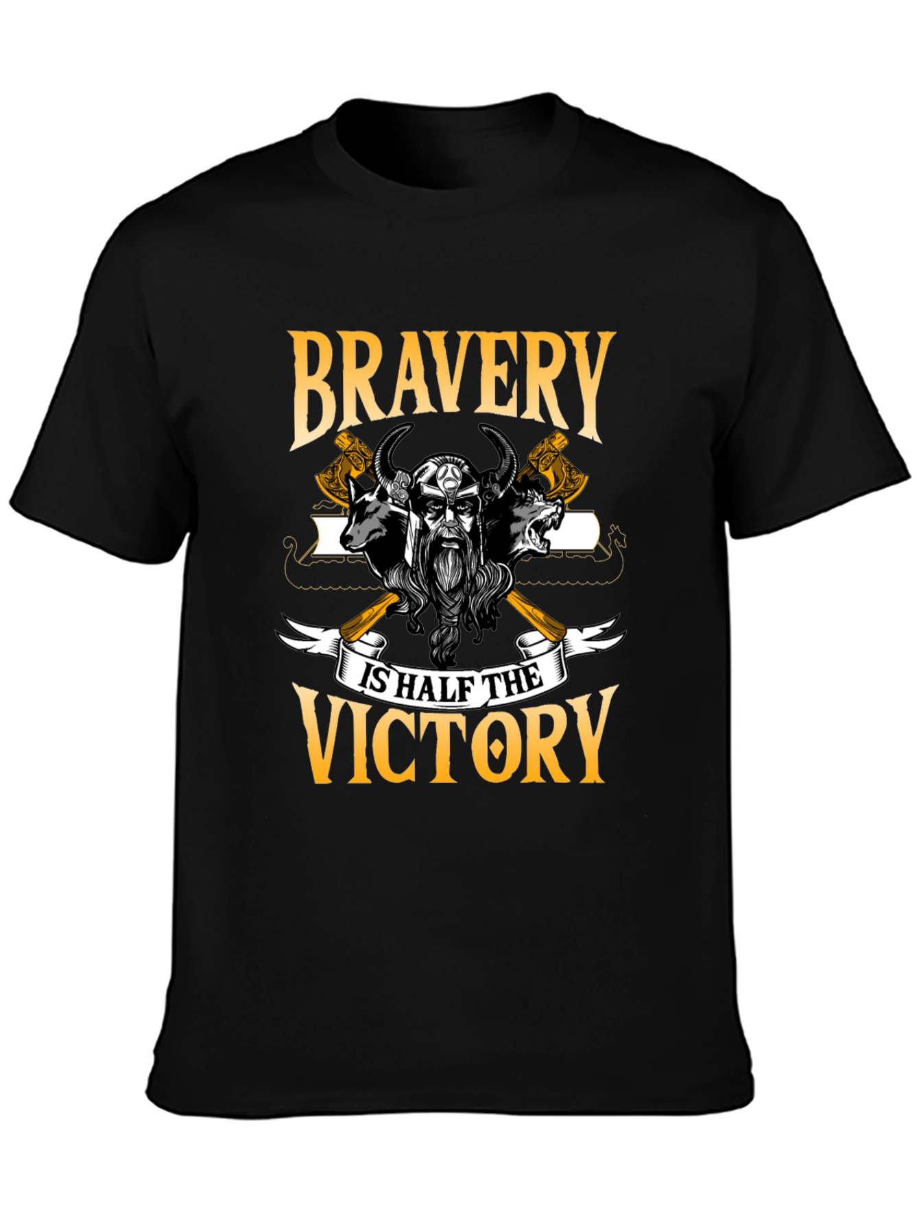 Viking Bravery Graphic T-Shirt - Warrior Inspired Tee