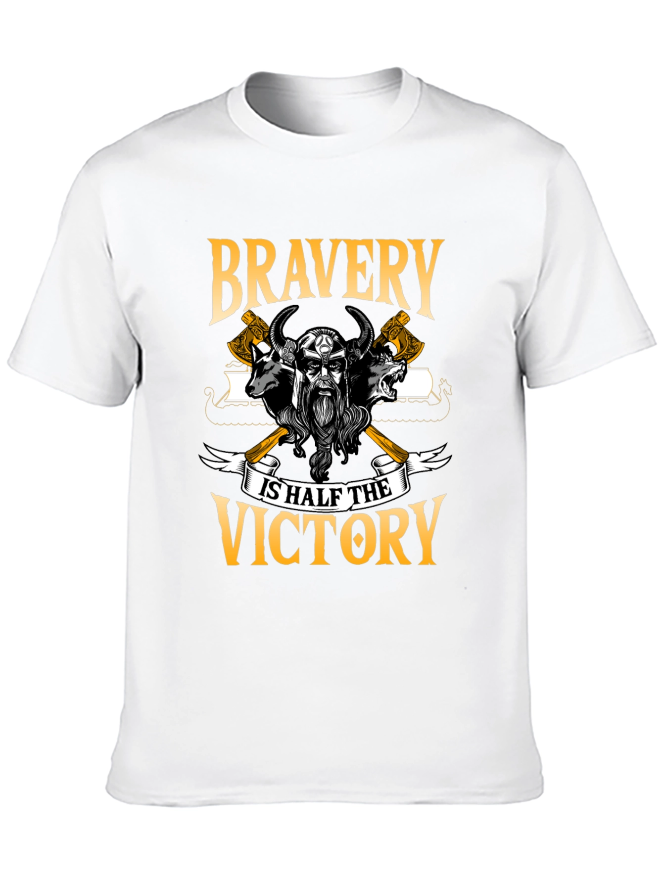 Viking Bravery Graphic T-Shirt - Warrior Inspired Tee