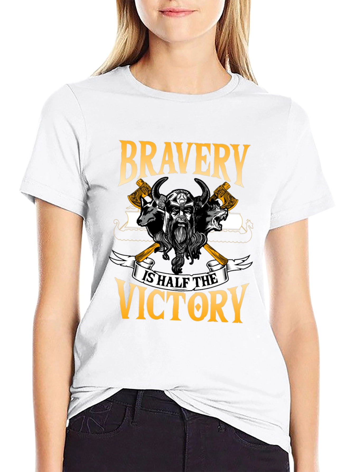 Viking Bravery Graphic T-Shirt - Warrior Inspired Tee