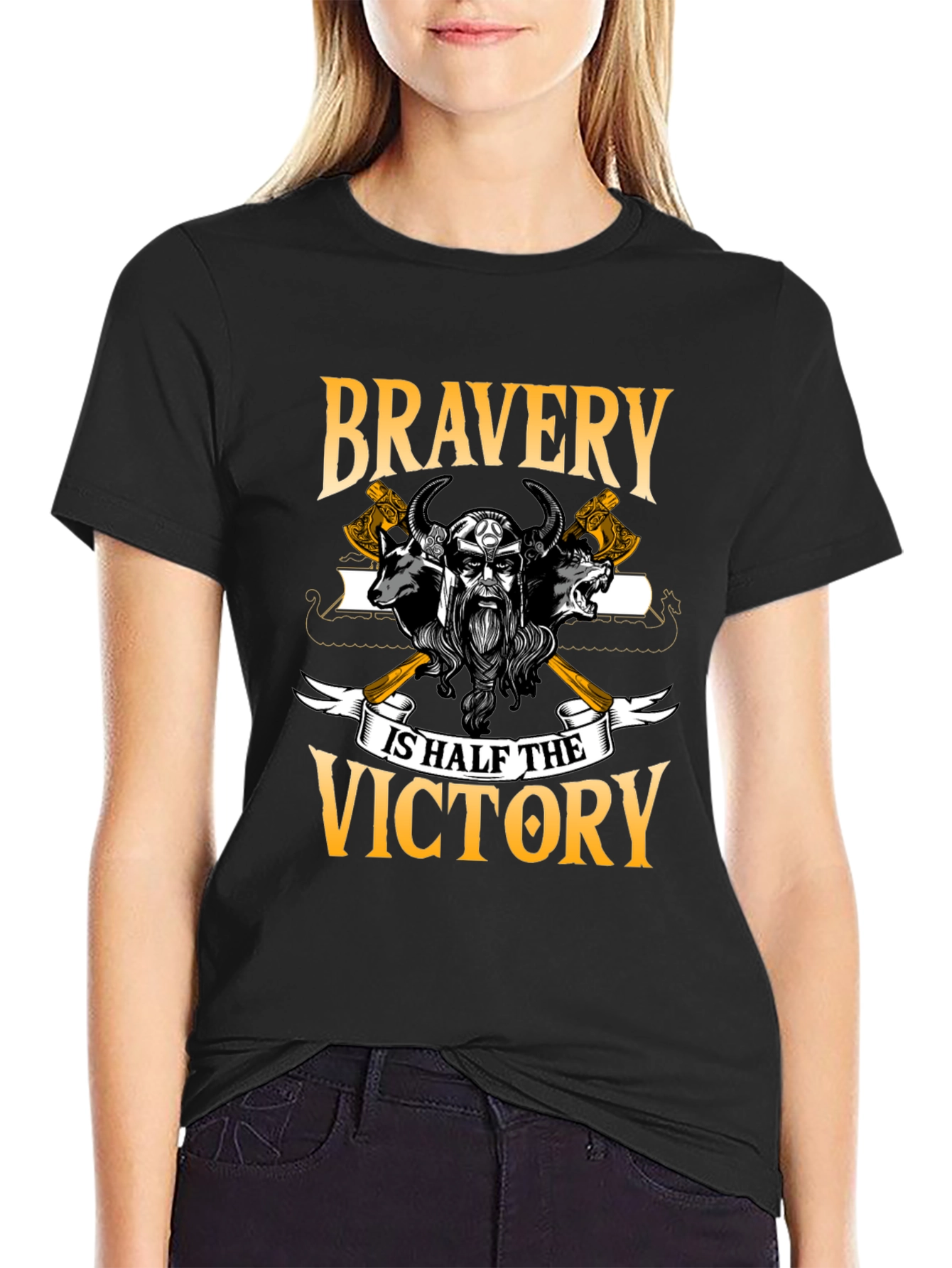 Viking Bravery Graphic T-Shirt - Warrior Inspired Tee