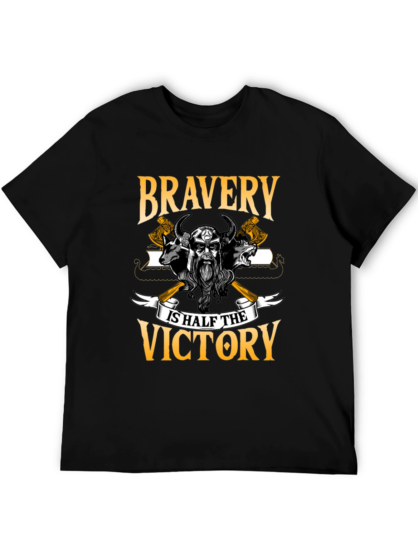 Viking Bravery Graphic T-Shirt - Warrior Inspired Tee