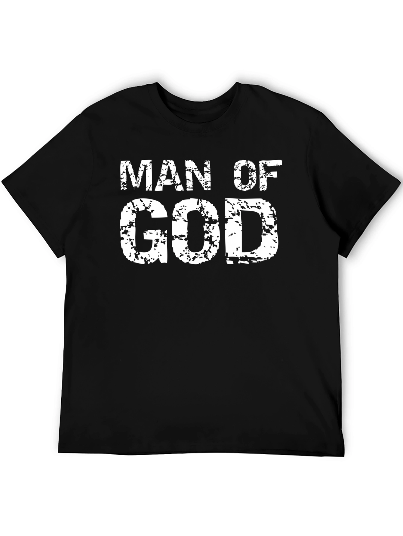 Man of God Christian T-Shirt - Distressed Graphic Tee