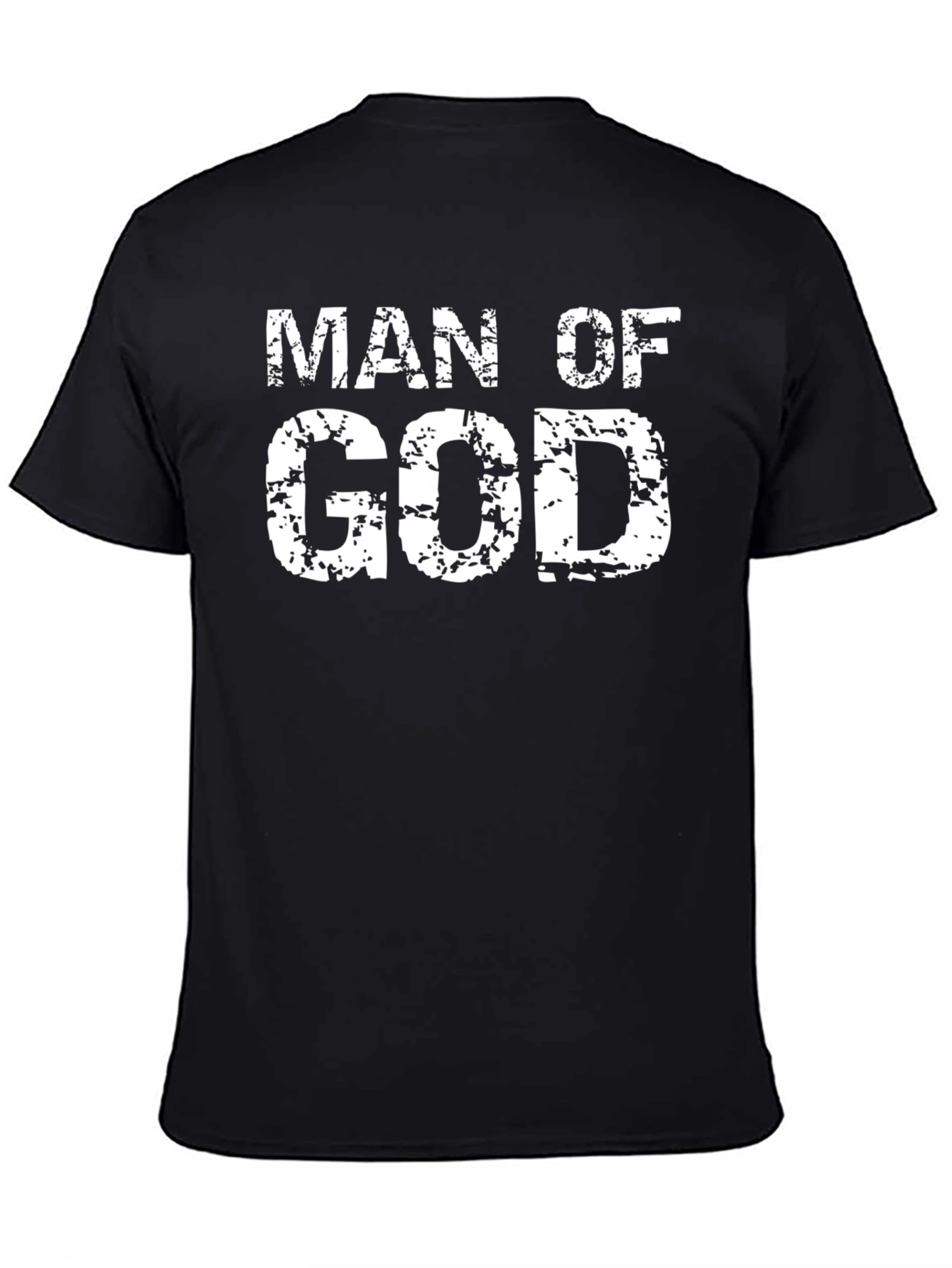 Man of God Christian T-Shirt - Distressed Graphic Tee
