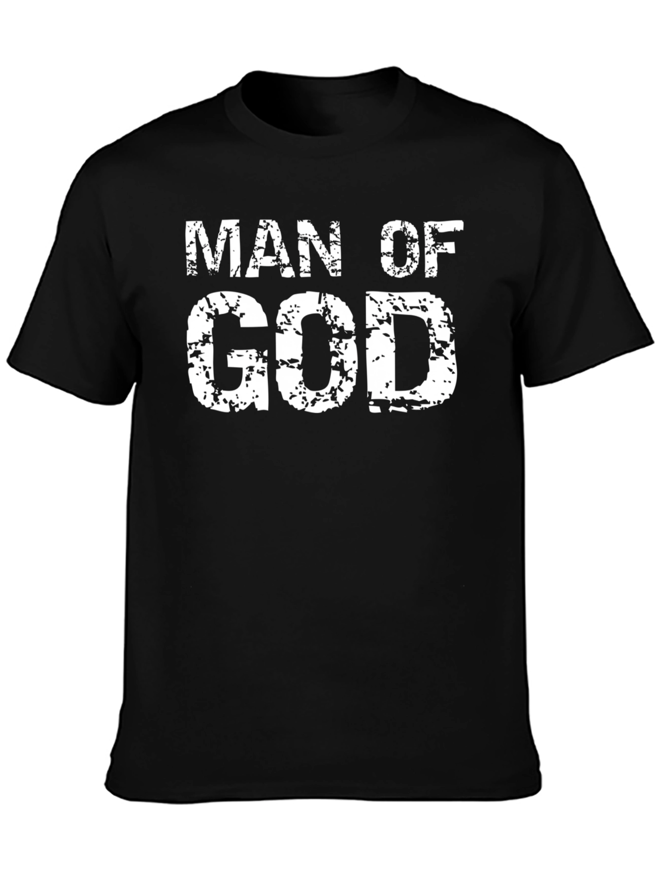 Man of God Christian T-Shirt - Distressed Graphic Tee