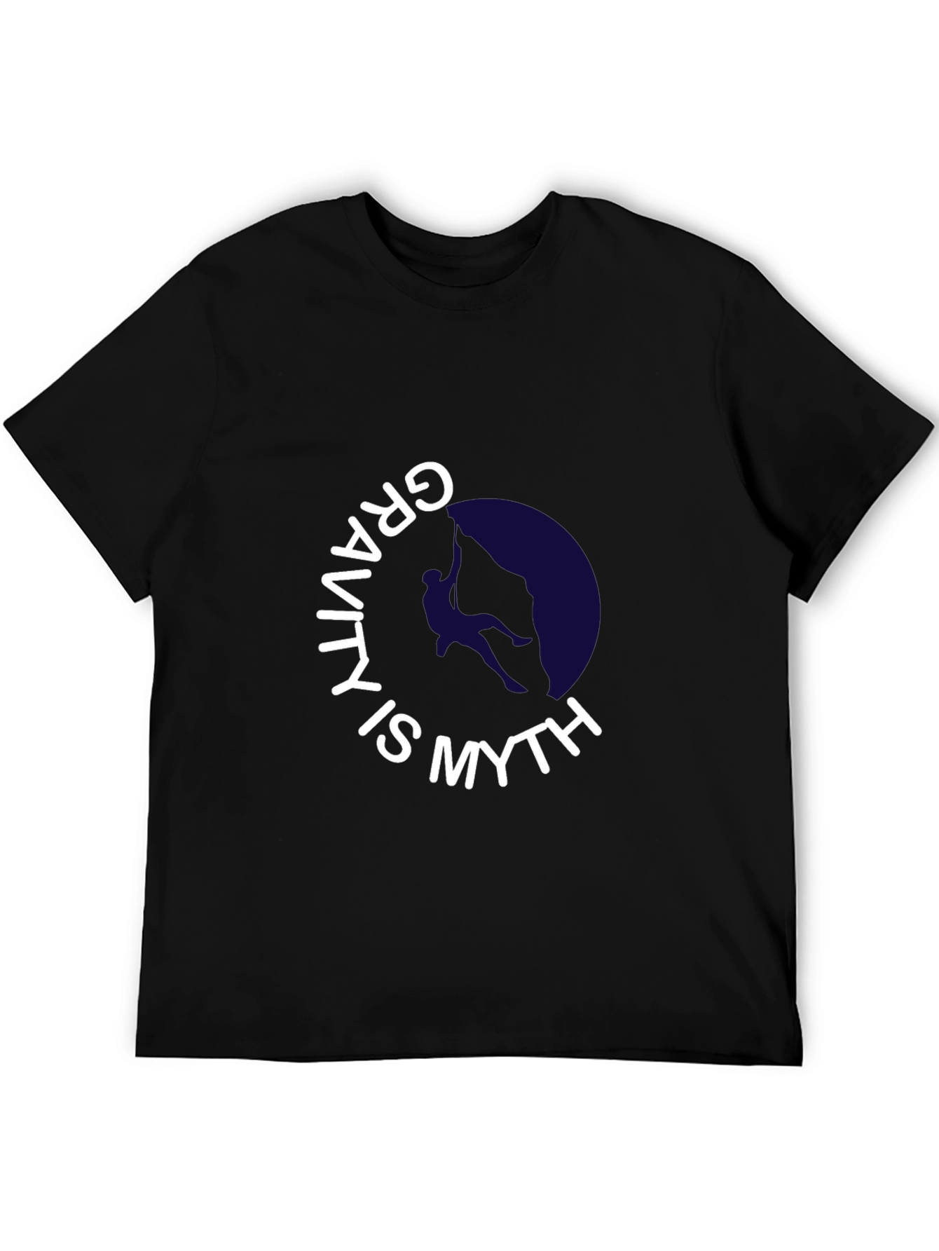 Gravity is Myth Black Graphic Tee