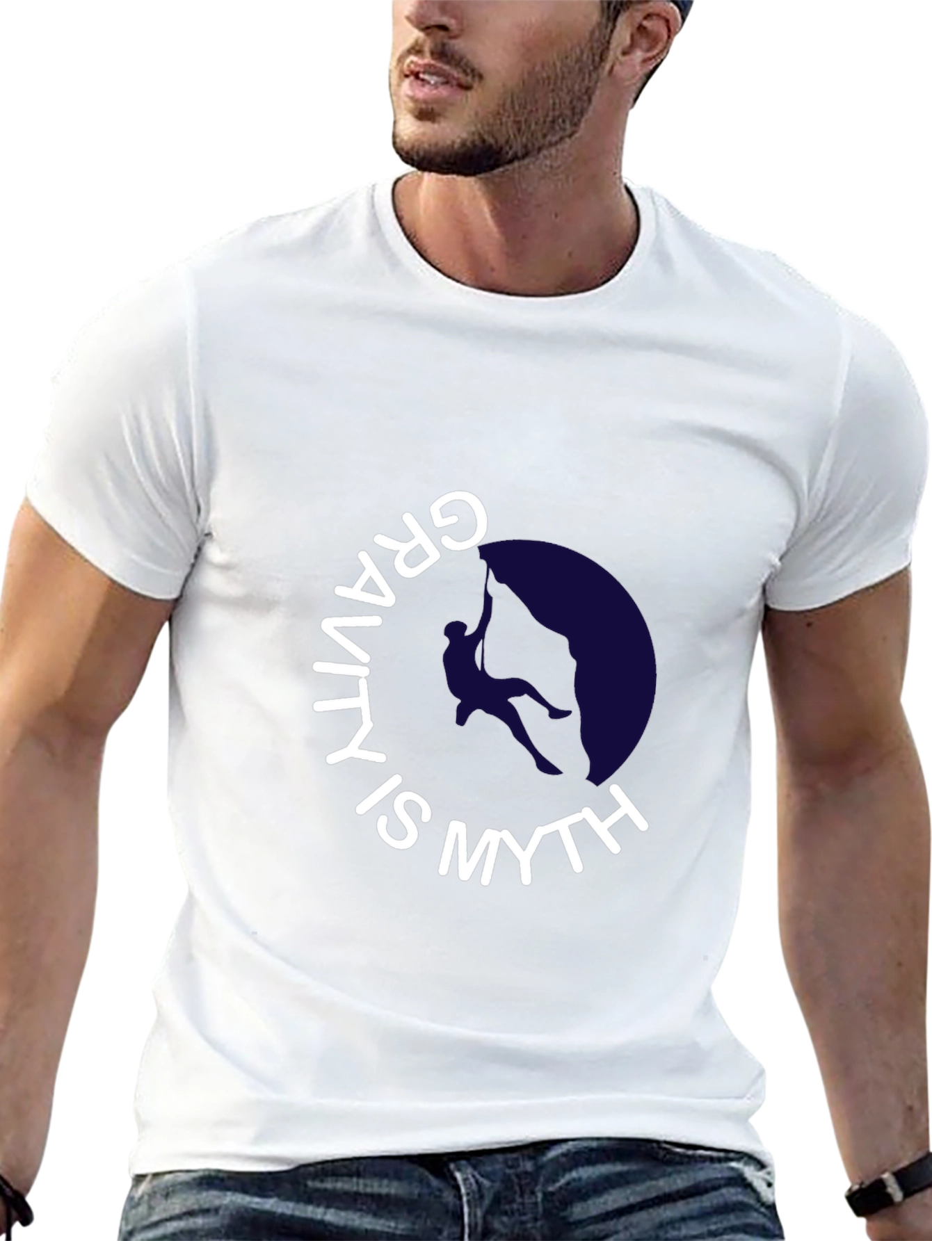Gravity is Myth Black Graphic Tee